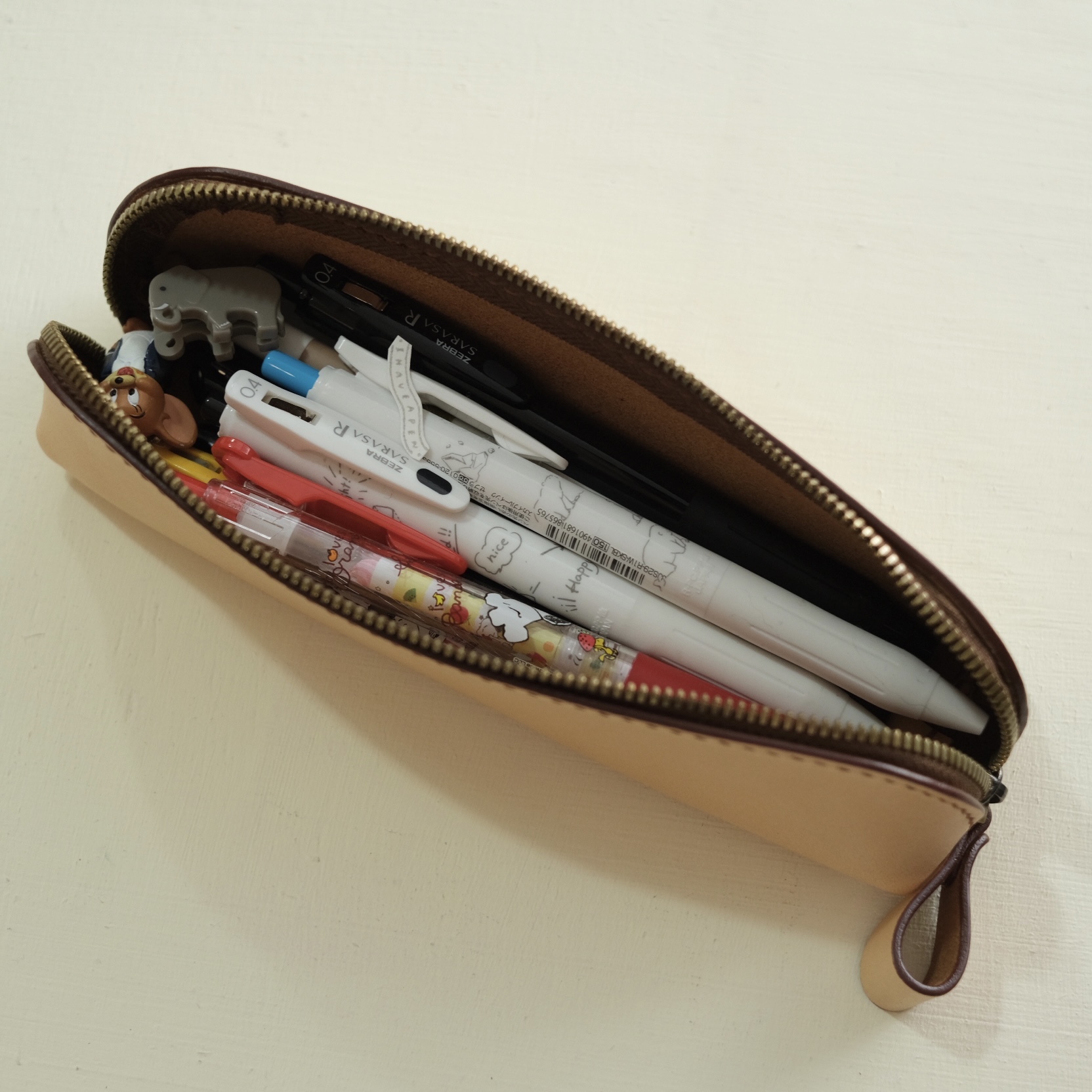 義大利植鞣革 拉鍊筆袋 皮革筆袋｜M.Seed 手作皮革 台灣