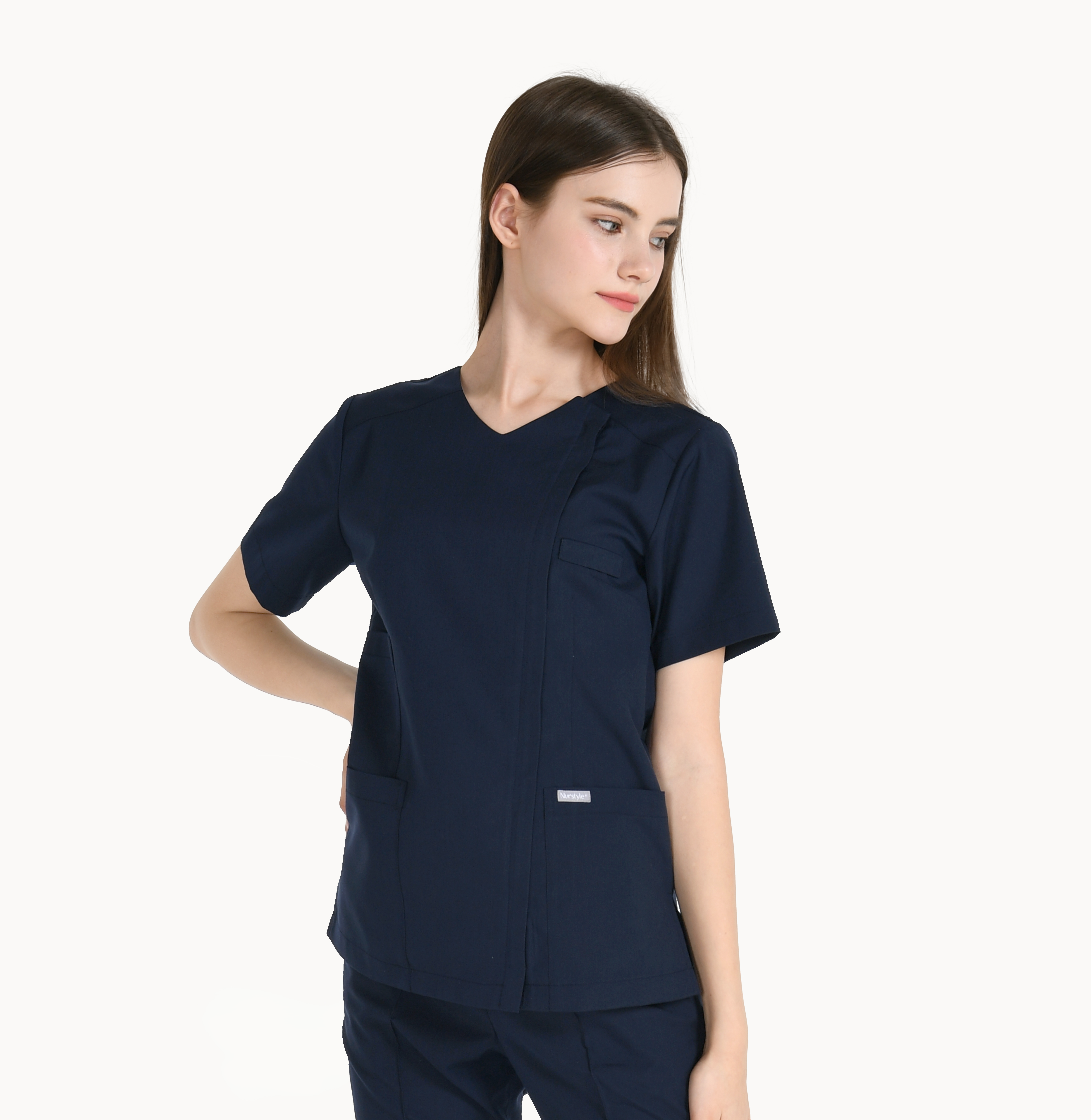 20861 COTTON-LIKE 女款刷手服 深海藍