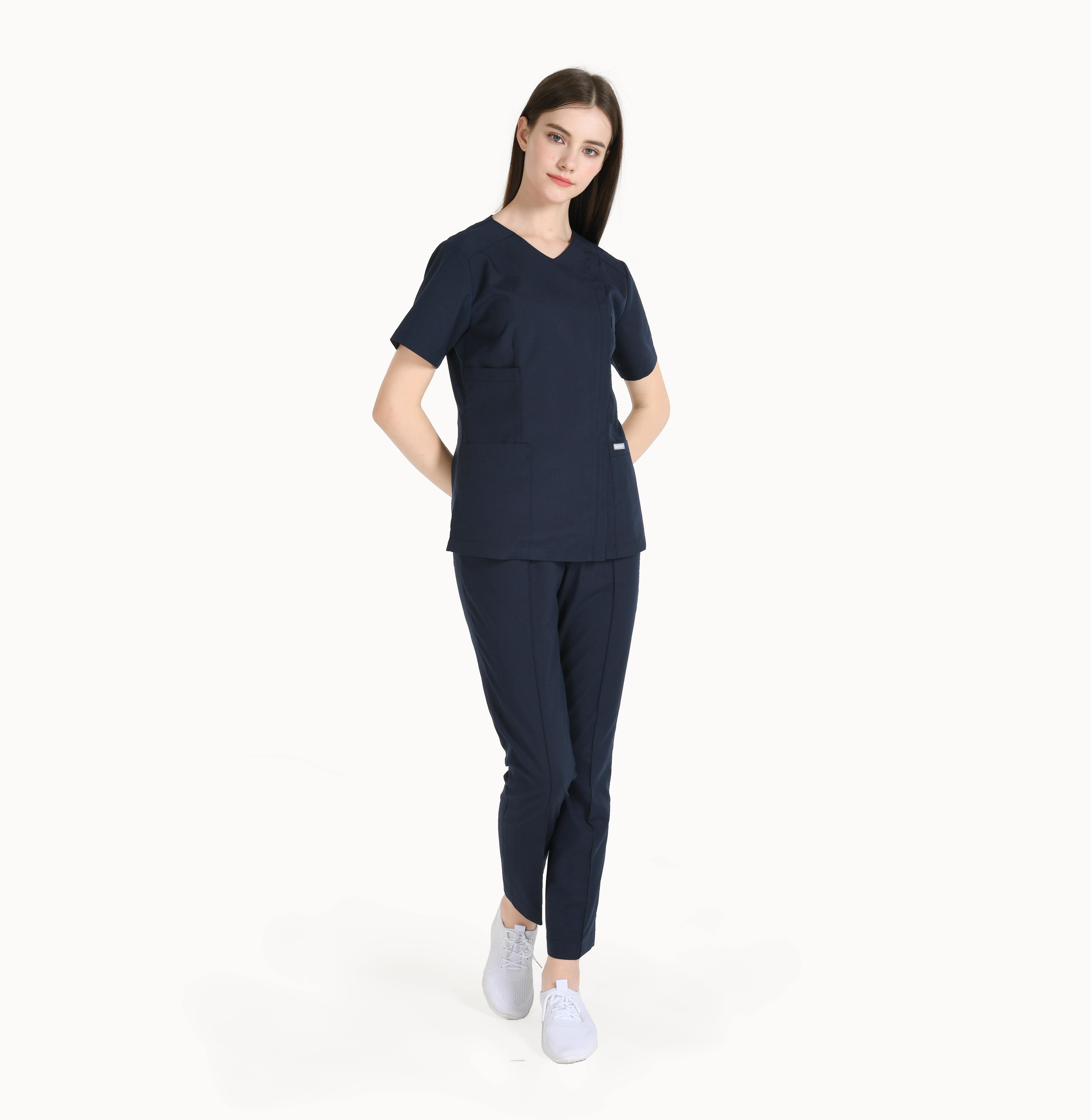 20861 COTTON-LIKE 女款刷手服 深海藍