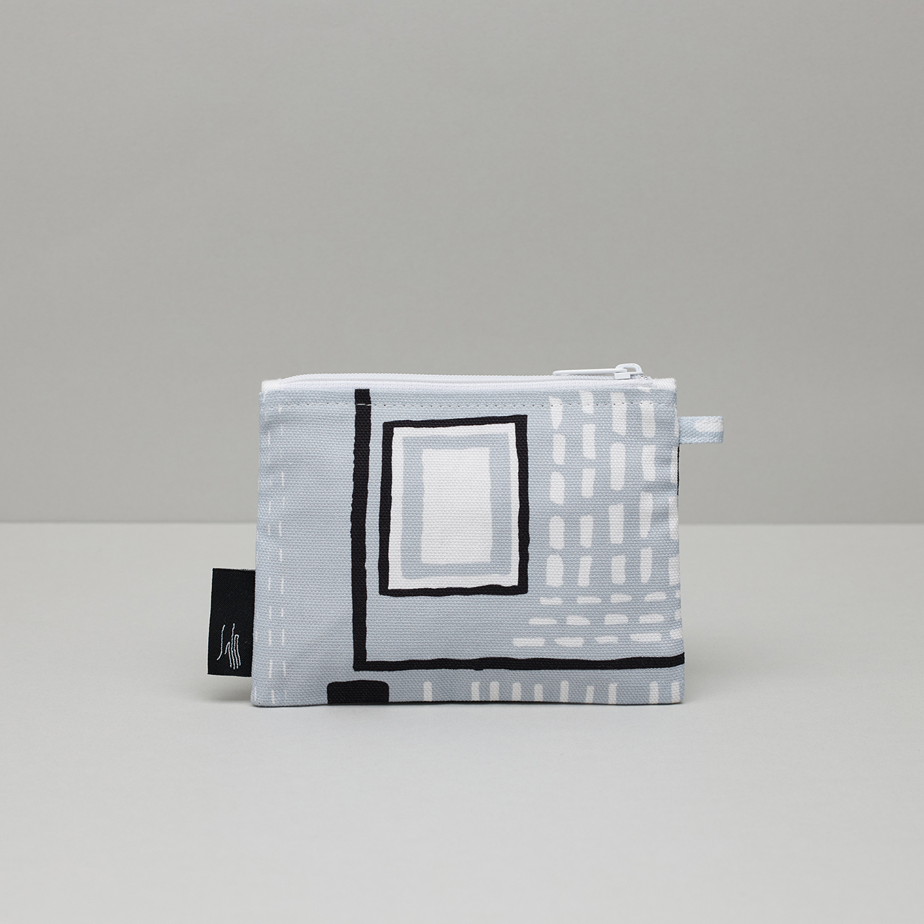 印花零錢包 / 相縫灰