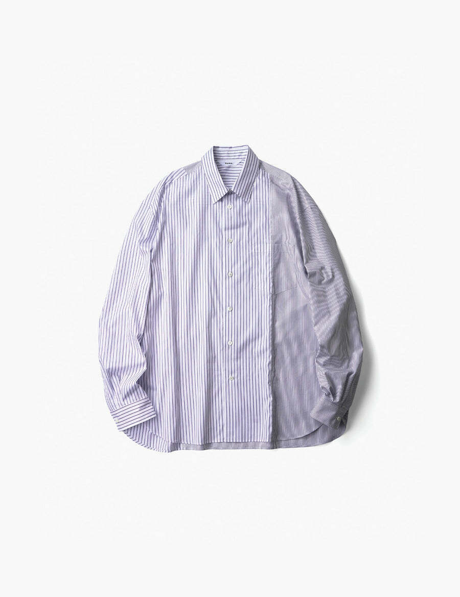 NAME - ASYMMETRIC STRIPE SHIRT / ASYMMETRIC STRIPE SHIR