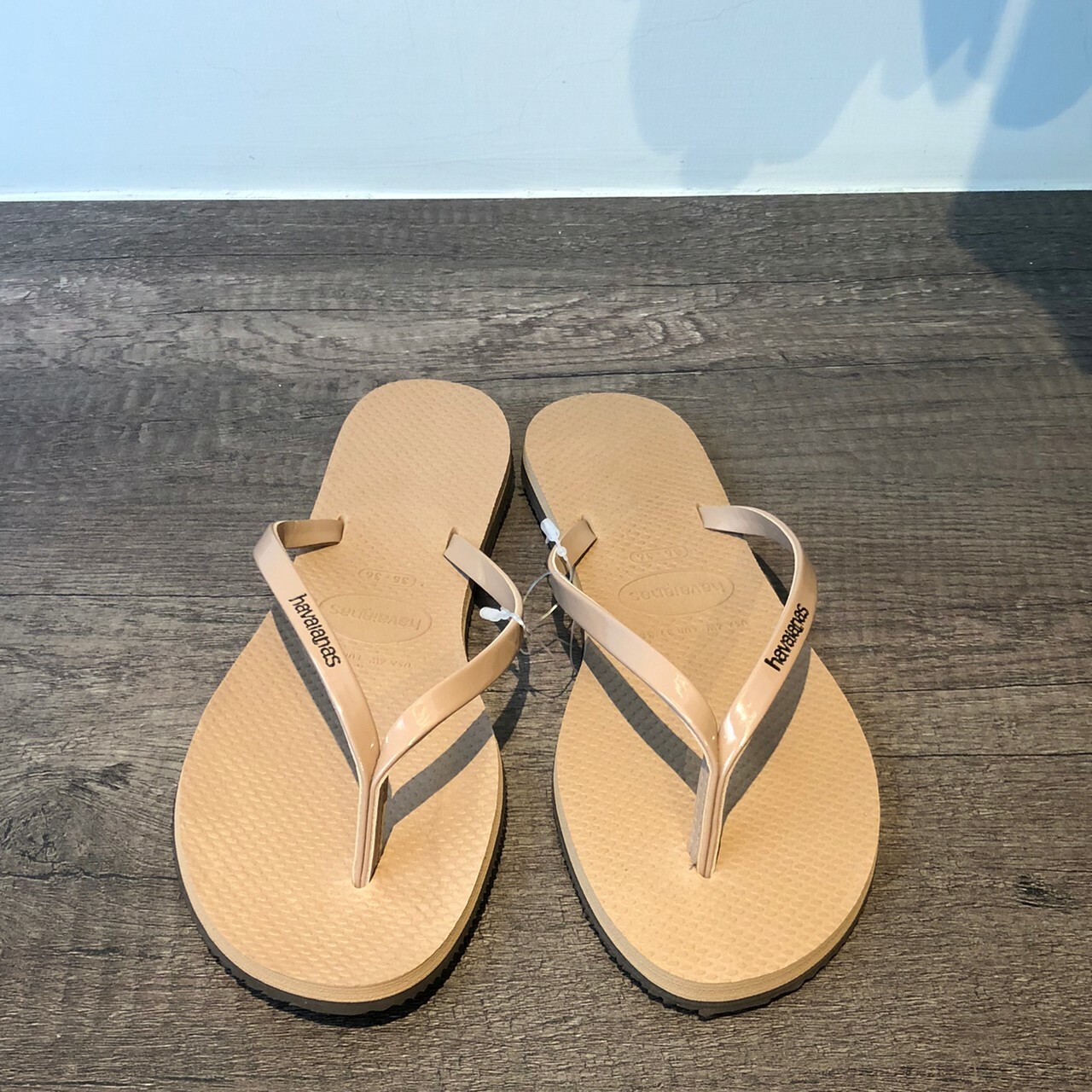 Havaianas 哈瓦仕 You Metallic 金屬皮質細帶系列 奶茶色 4135102-3581