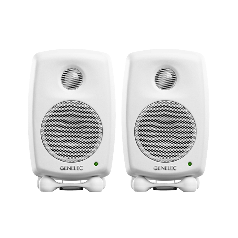 Genelec 8010A (White) 3吋二音路主動式監聽喇叭｜白色/96dB音壓 (一對)