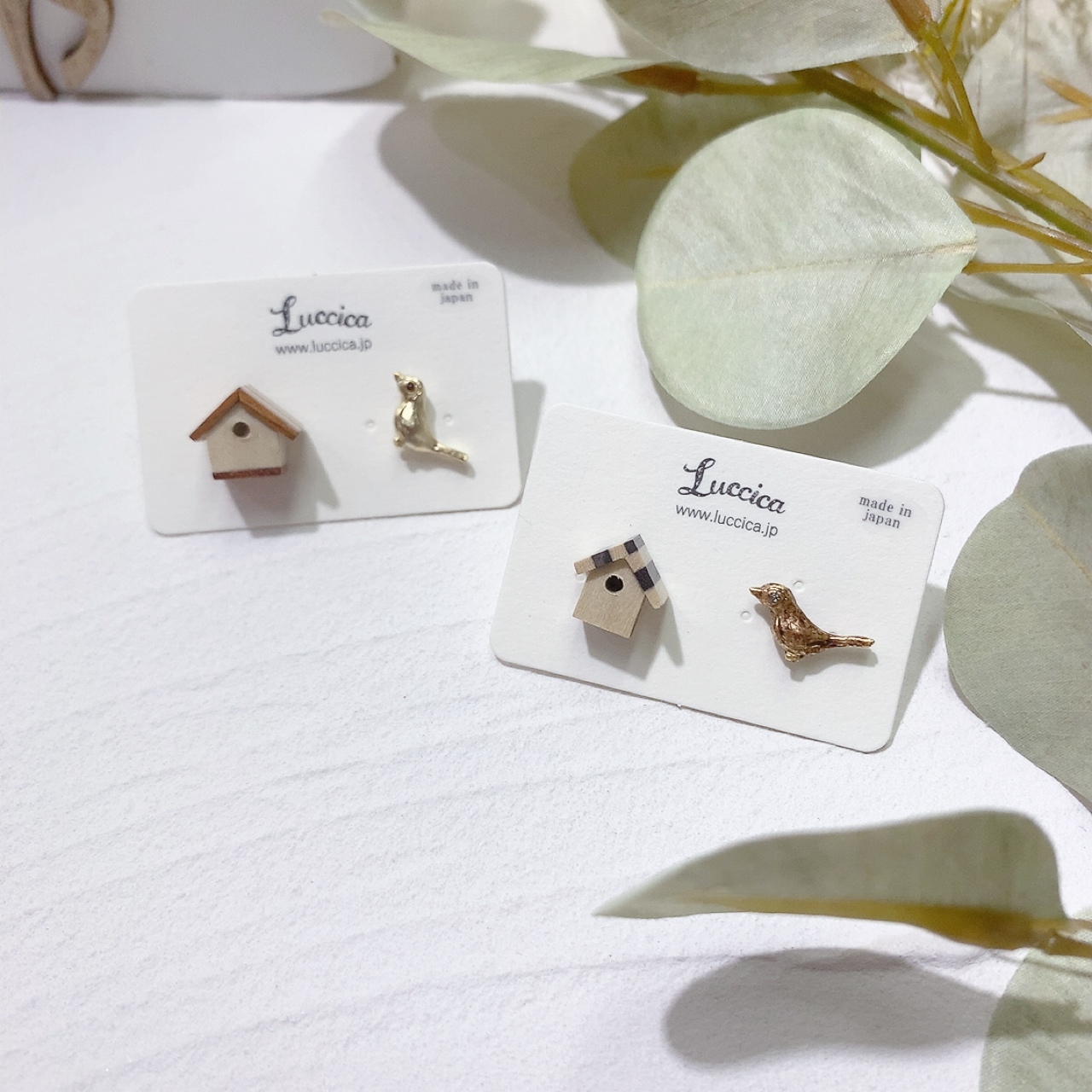 Luccica 小鳥&鳥屋耳環