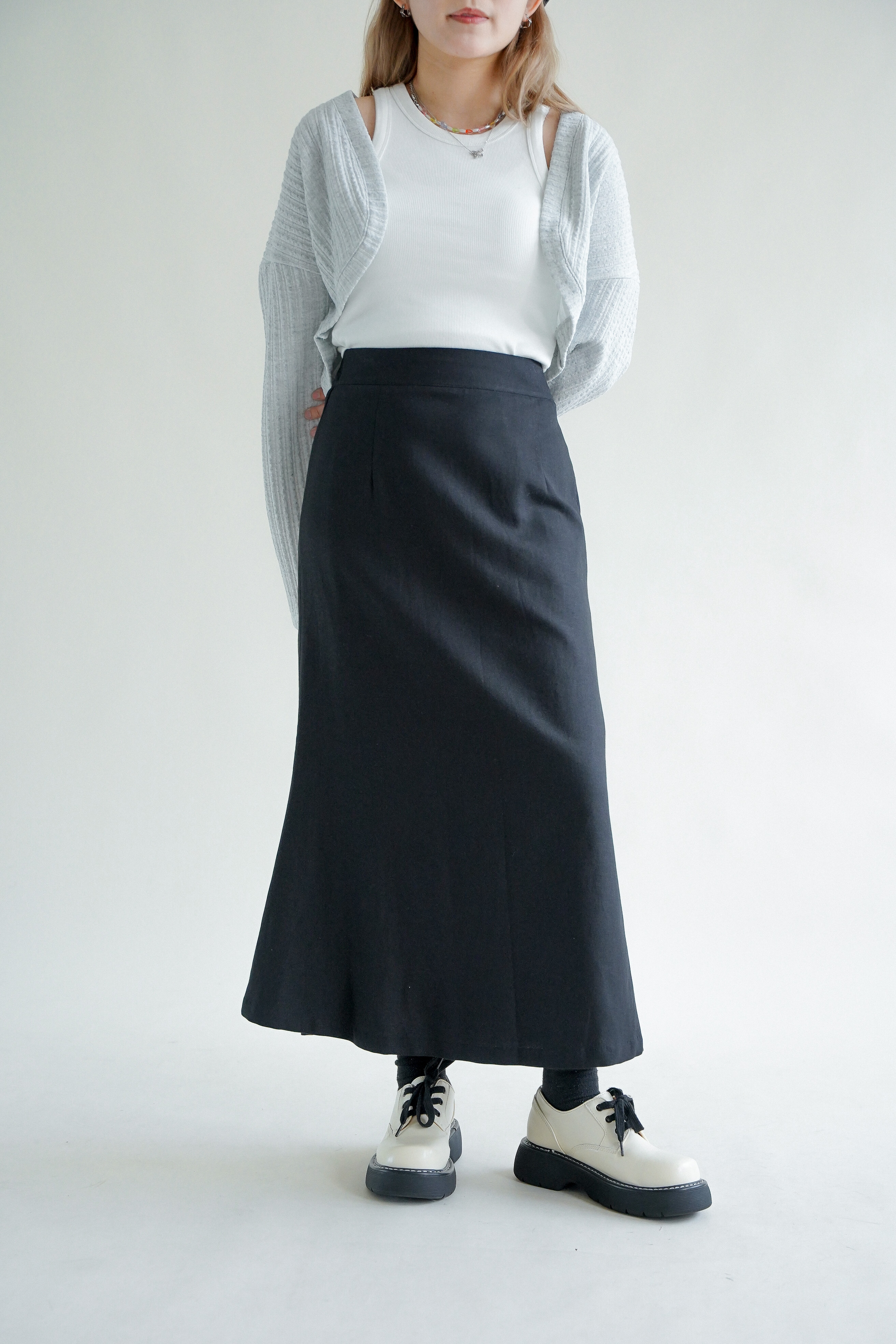 全国宅配無料 新品☆LIMI feu Cardboard Fish Tail Skirt ロング