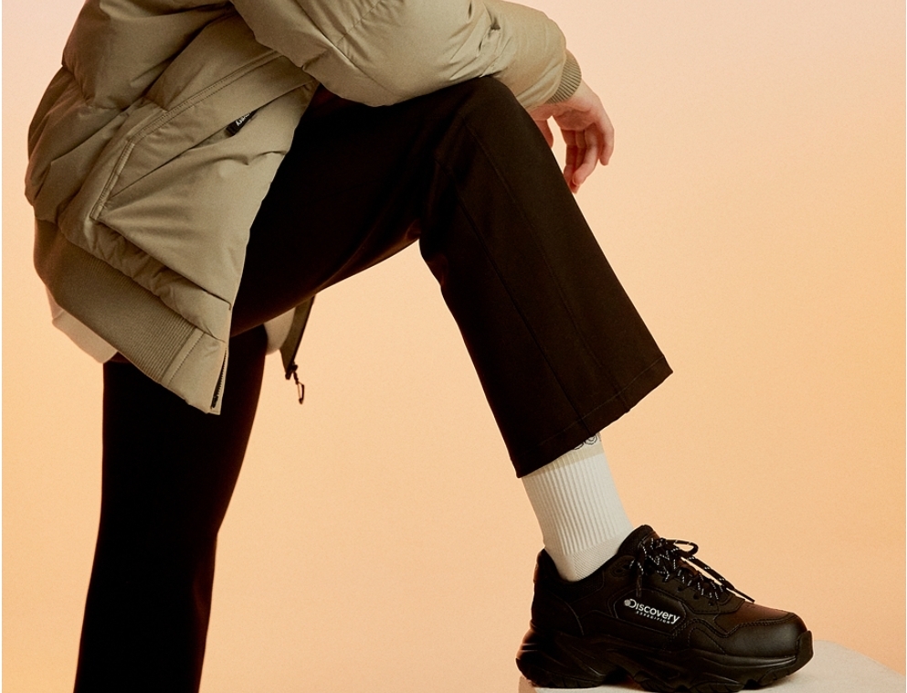 韓國代購 Discovery Expedition Flex FLEX 運動鞋 增高 男女同款 黑MAR-