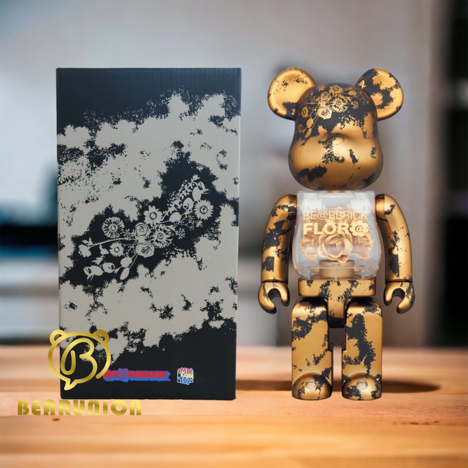 BE@RBRICK FLOR@ GOLD 400%