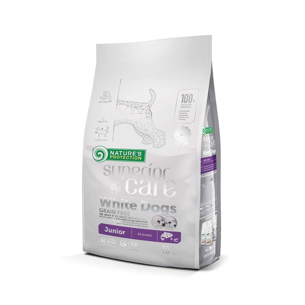 Nature's Protection 無穀物去淚痕美毛幼犬糧 - 低敏三文魚 1.5KG *紫色Junior*