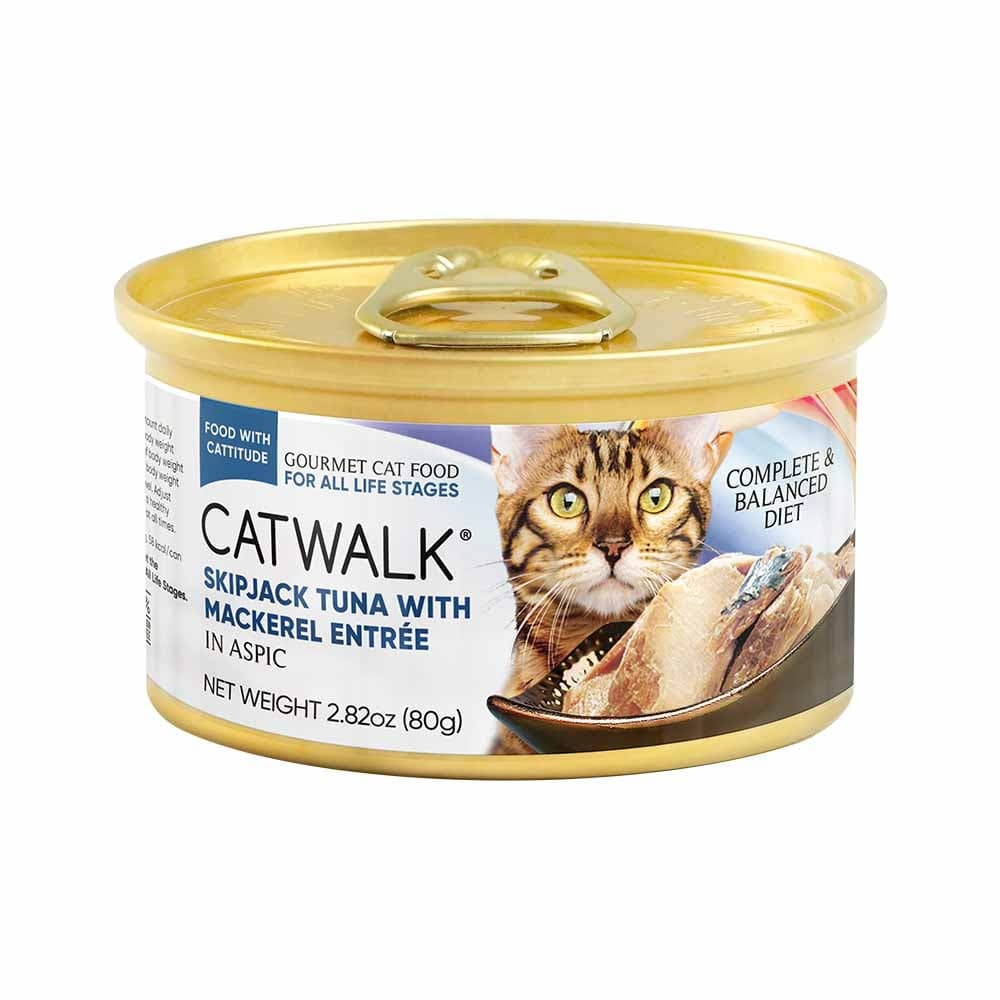 Catwalk 鰹吞拿魚加鯖魚主食貓罐 (Tuna With Mackerel Entrée In Aspic) 80G