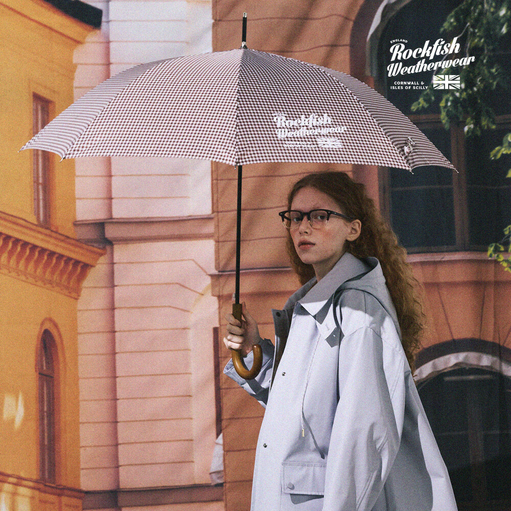Rockfish WeatherWear Classic Umbrella Long (GINGHAM CHECK)