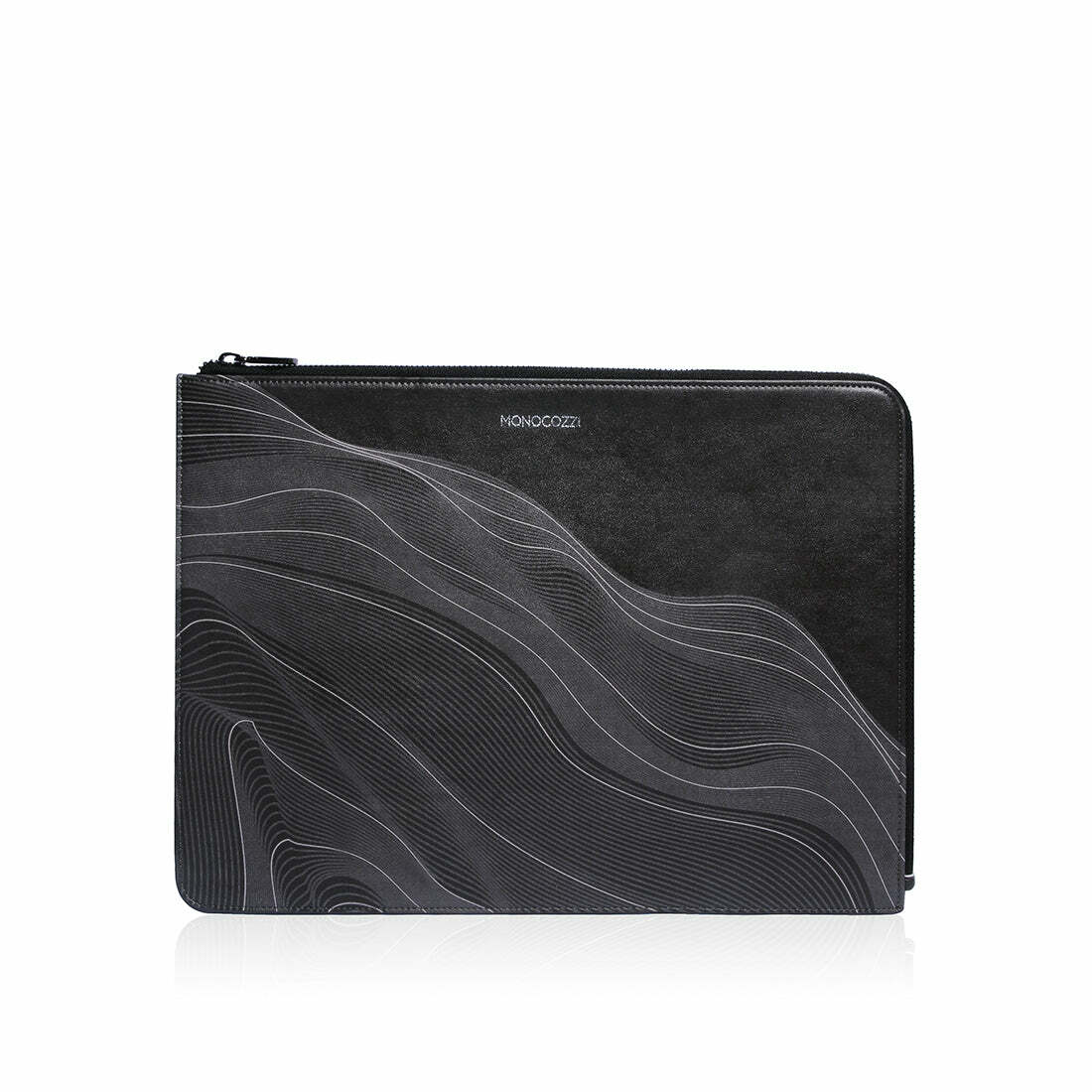 POSH | Ultra Slim Vegan Leather Sleeve for MacBook Pro 13"/ 14" & MacBook Air 13" w/ USB-C - Wave Black