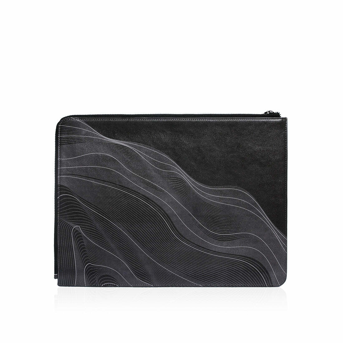 POSH | Ultra Slim Vegan Leather Sleeve for MacBook Pro 13"/ 14" & MacBook Air 13" w/ USB-C - Wave Black