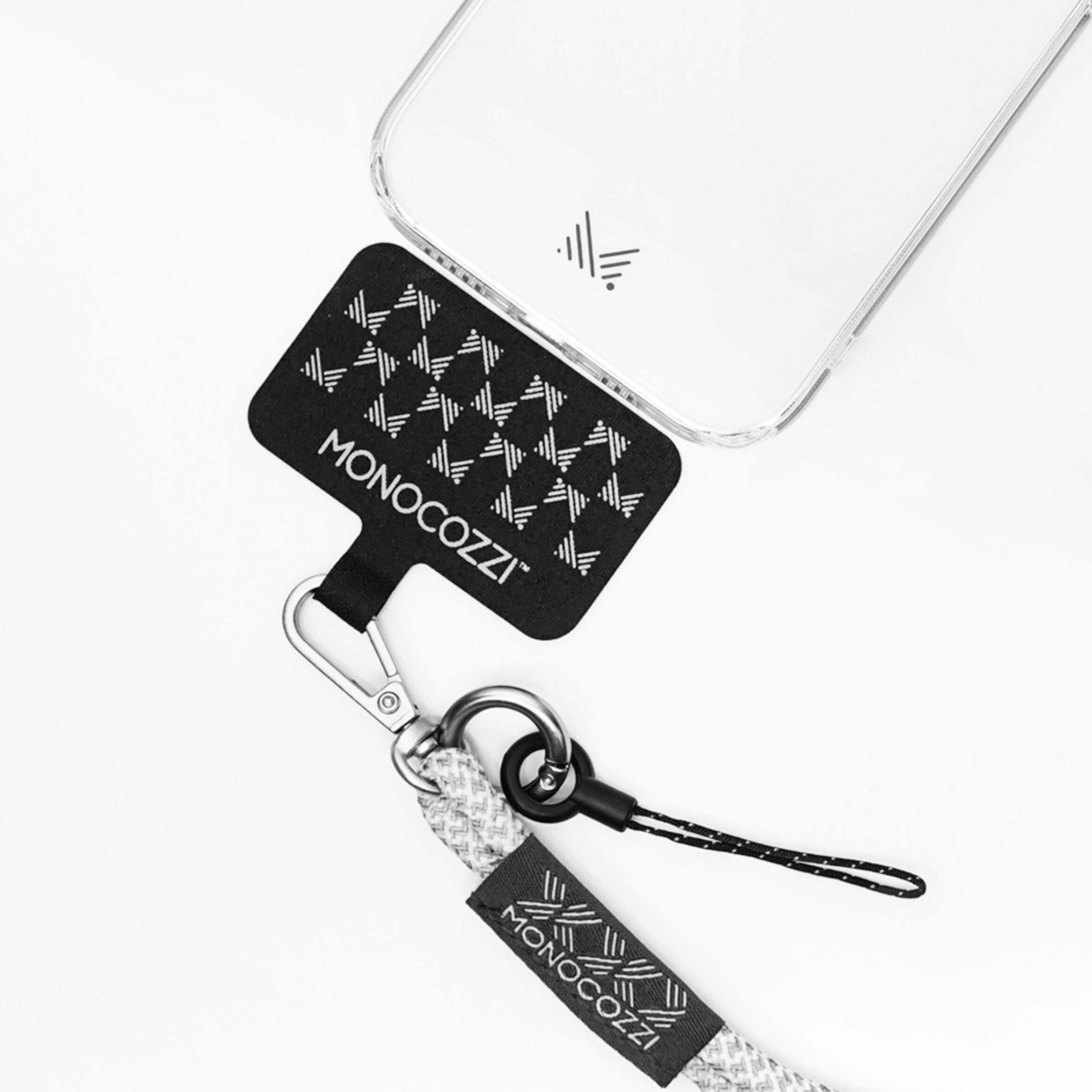 ESSENTIALS | Rope Phone Strap for iPhone with AirPods Pro Lanyard - White/ Grey