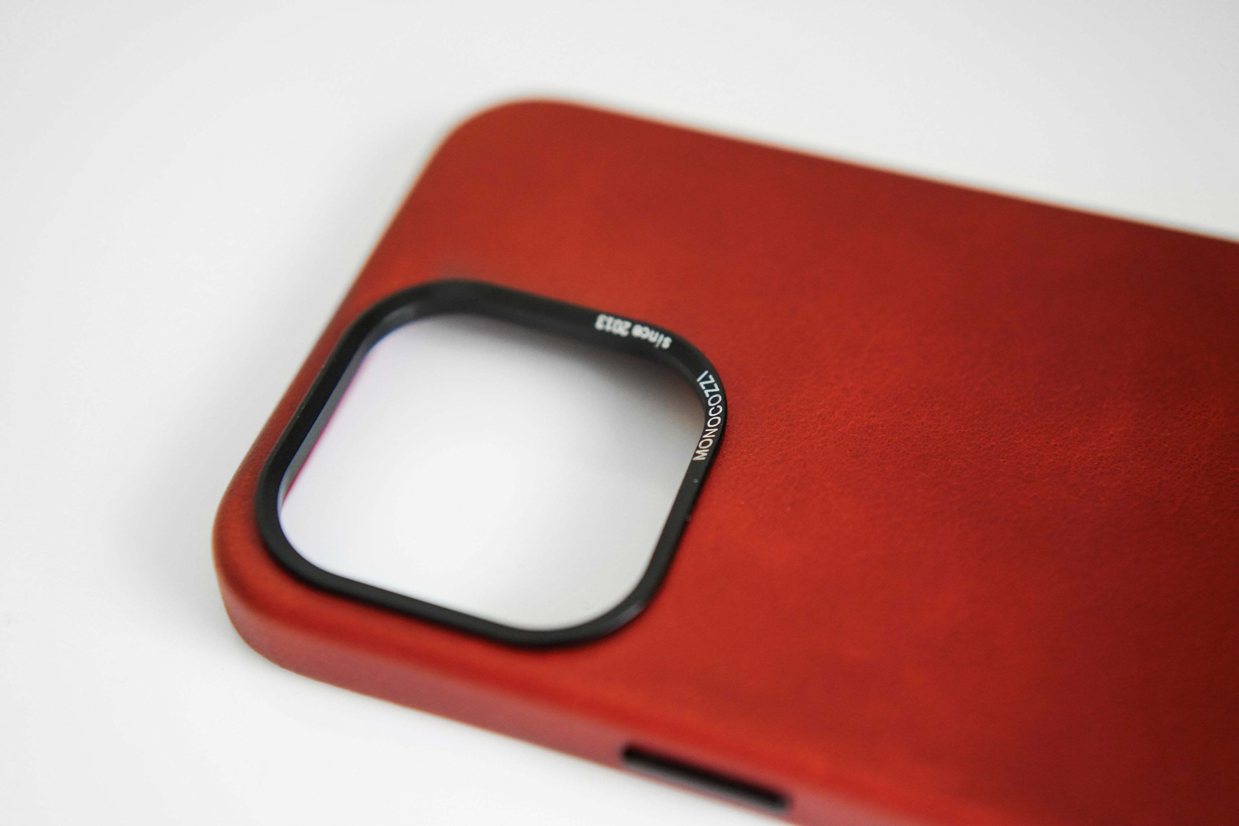 for iPhone 14 Pro Max | EXQUISITE | Magsafe Compatible Genuine Leather Protective Case - Burgundy