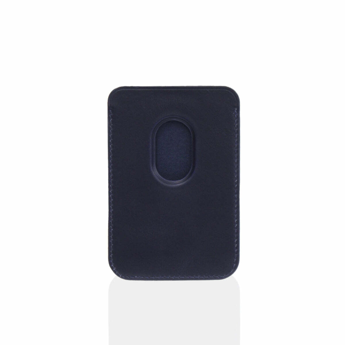 EXQUISITE | Genuine Leather Magnetic Wallet for iPhone - Navy