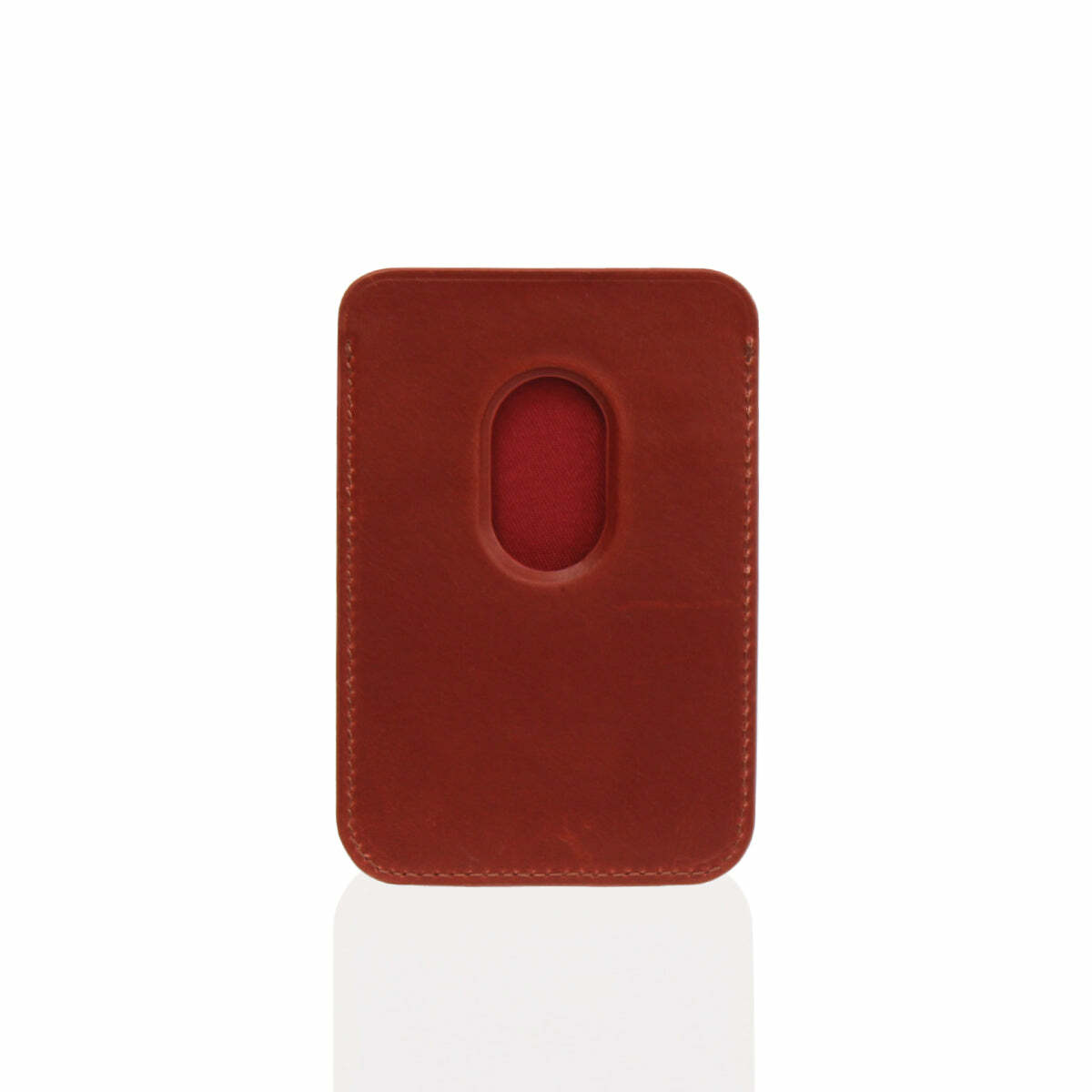 EXQUISITE | Genuine Leather Magnetic Wallet for iPhone - Burgundy