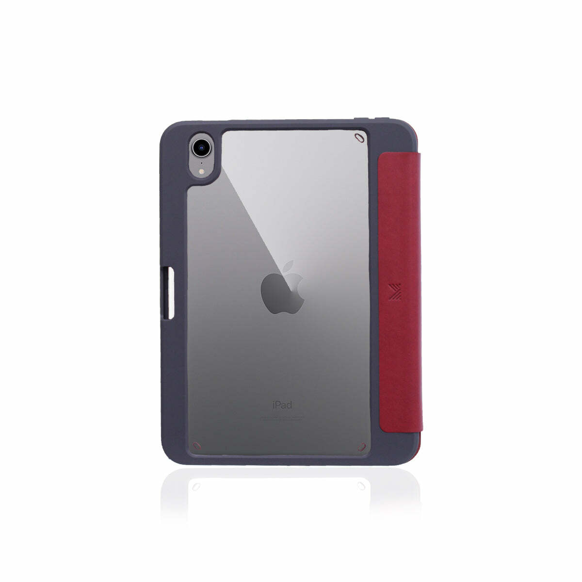 for iPad mini 6 (2021) | LUCID FOLIO | Ultra Light Full Protection Folio Case w/ Apple Pencil Slot - Burgundy