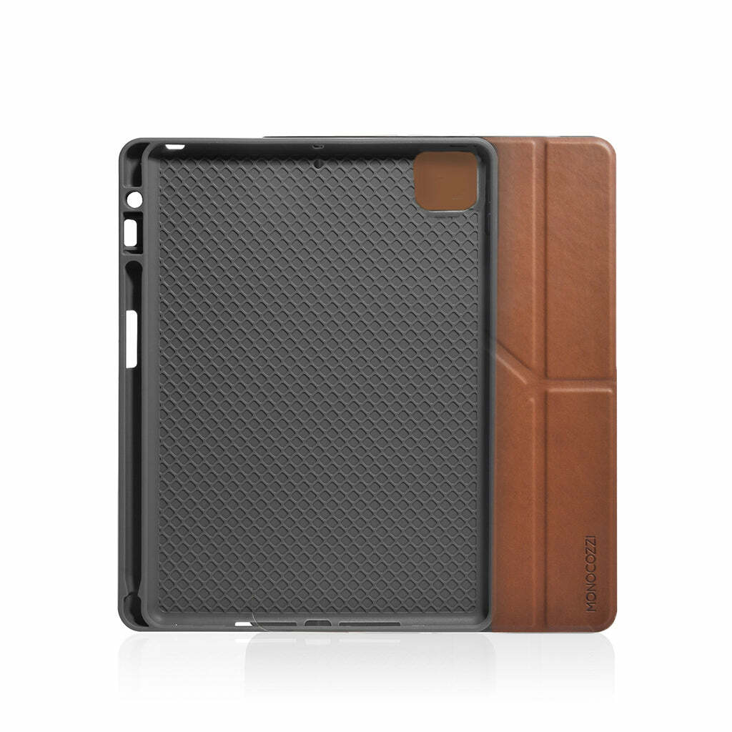 for iPad Pro 11" / 12.9"(2021) | LUCID PLUS FOLIO | Shock Resistant Folio Case with Apple Pencil Slot - Tan