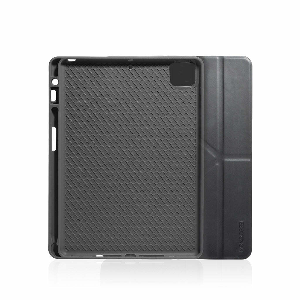 for iPad Pro 11" / 12.9"(2021) | LUCID PLUS FOLIO | Shock Resistant Folio Case with Apple Pencil Slot - Charcoal
