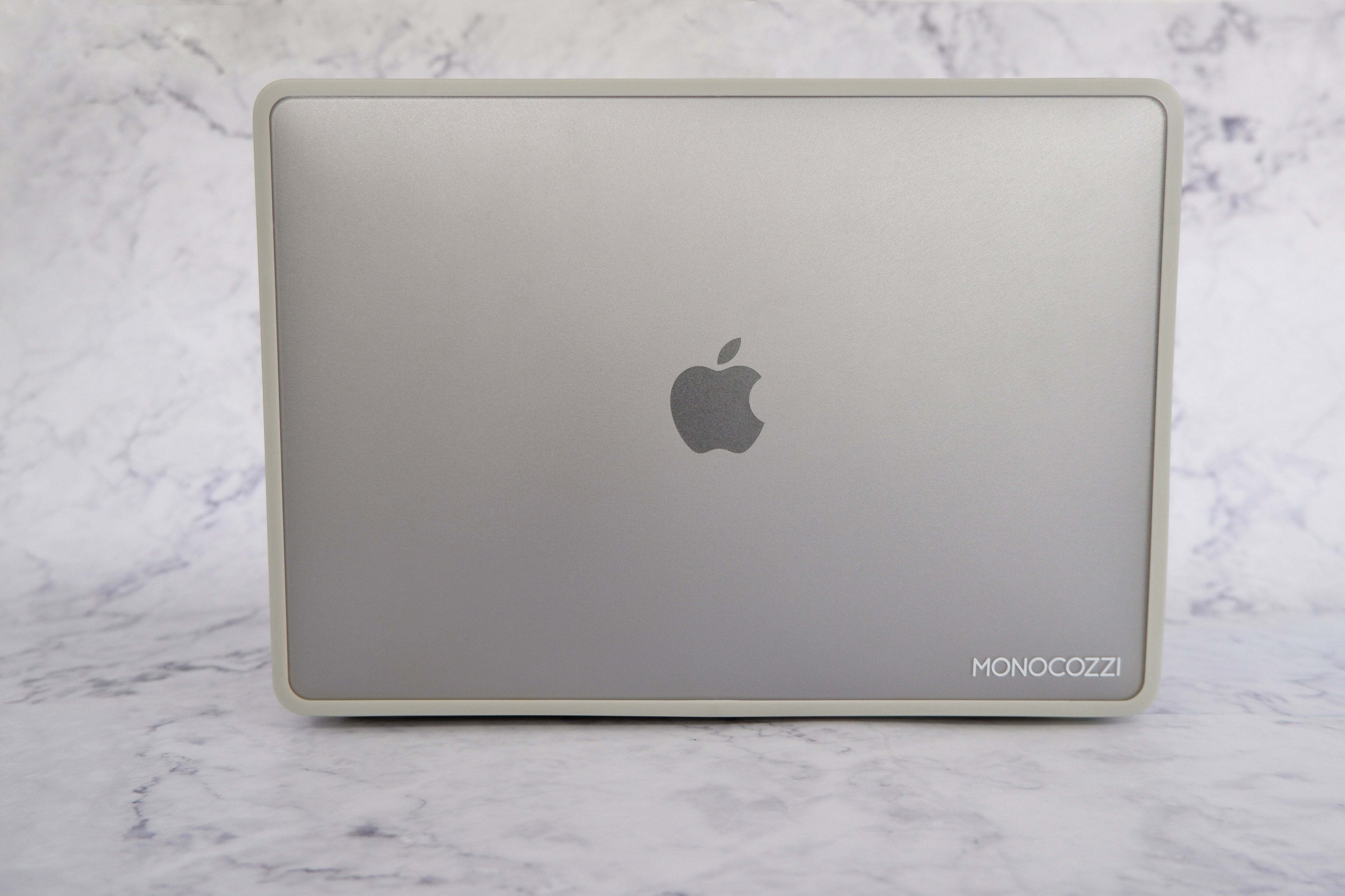 for MacBook Pro 13" with USB-C | LUCID | Translucent hard shell rubber edge case - Light Grey