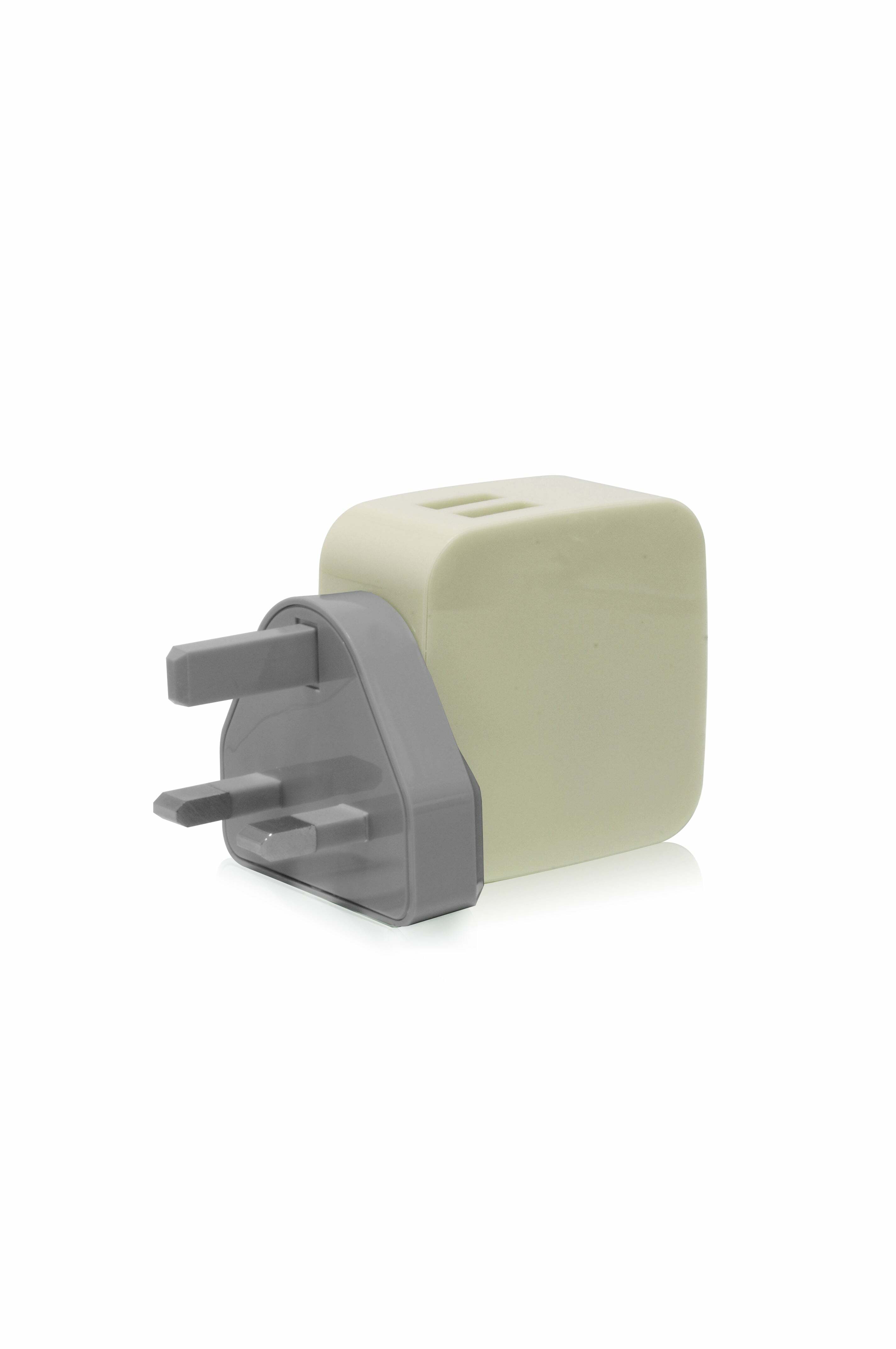 SMIGHTY | 4.8A Dual USB Wall Charger with interchangeable multinational connectors - Khaki