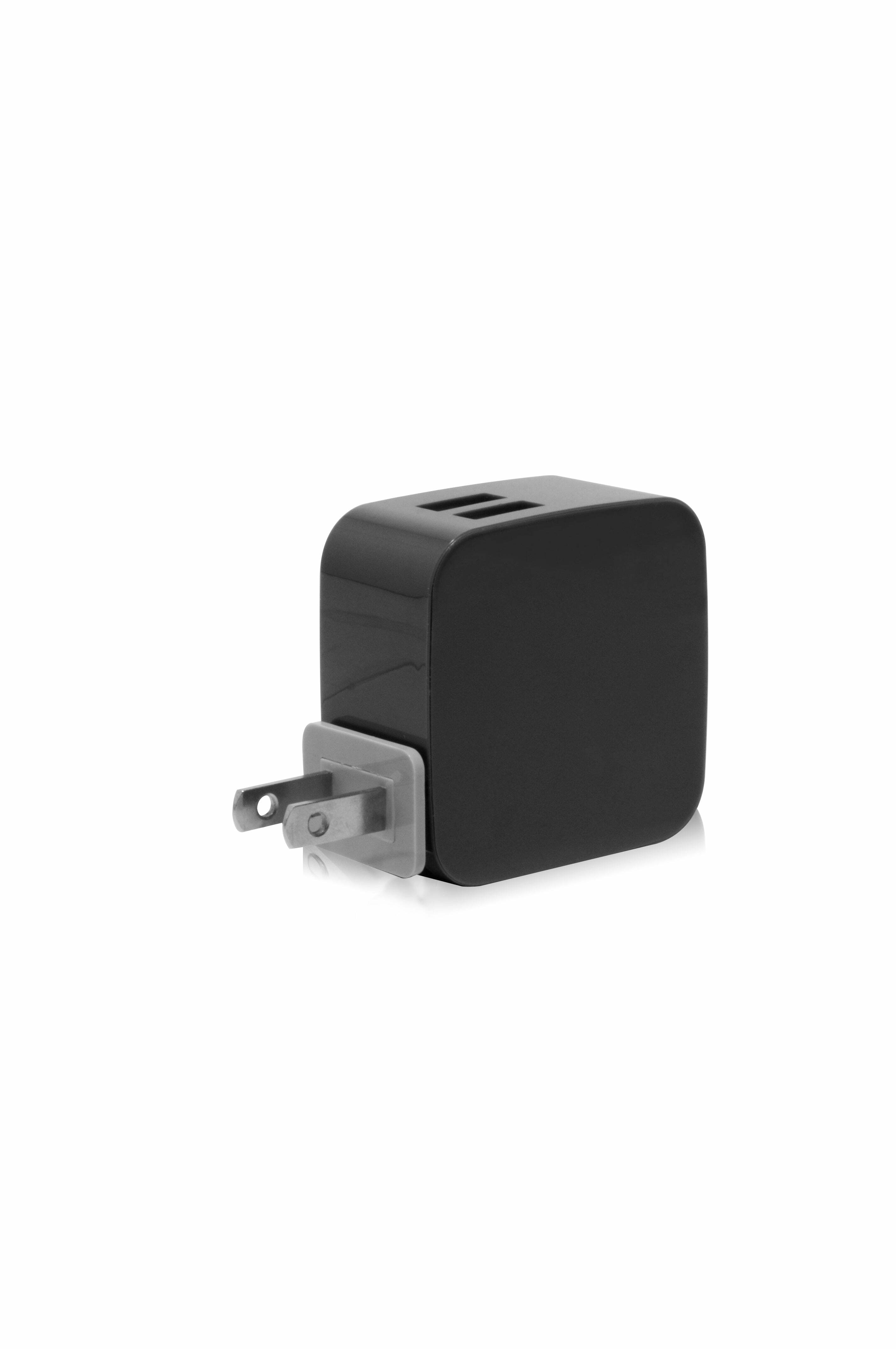 SMIGHTY | 4.8A Dual USB Wall Charger with interchangeable multinational connectors - Black