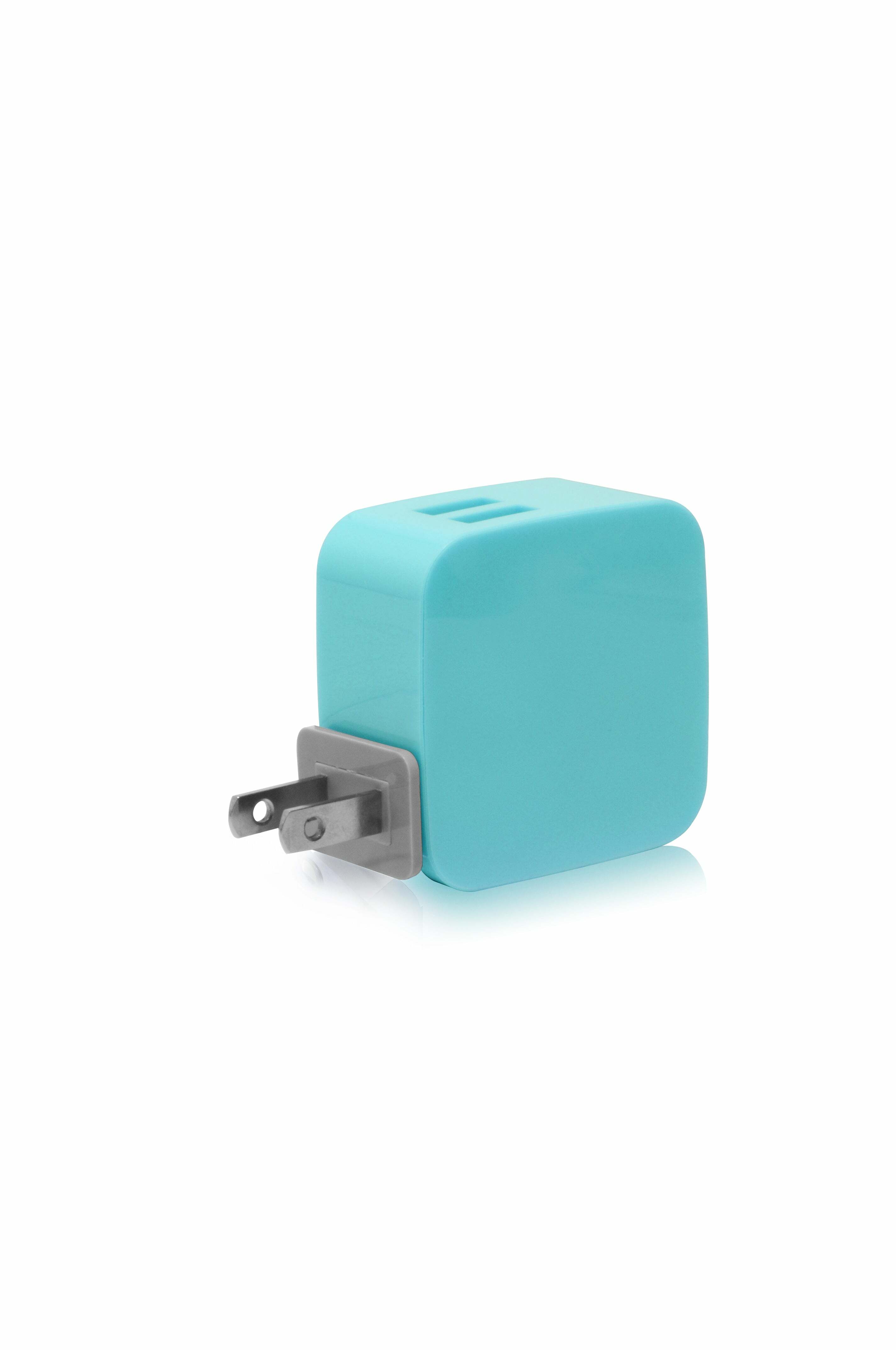 SMIGHTY | 4.8A Dual USB Wall Charger with interchangeable multinational connectors - Blue