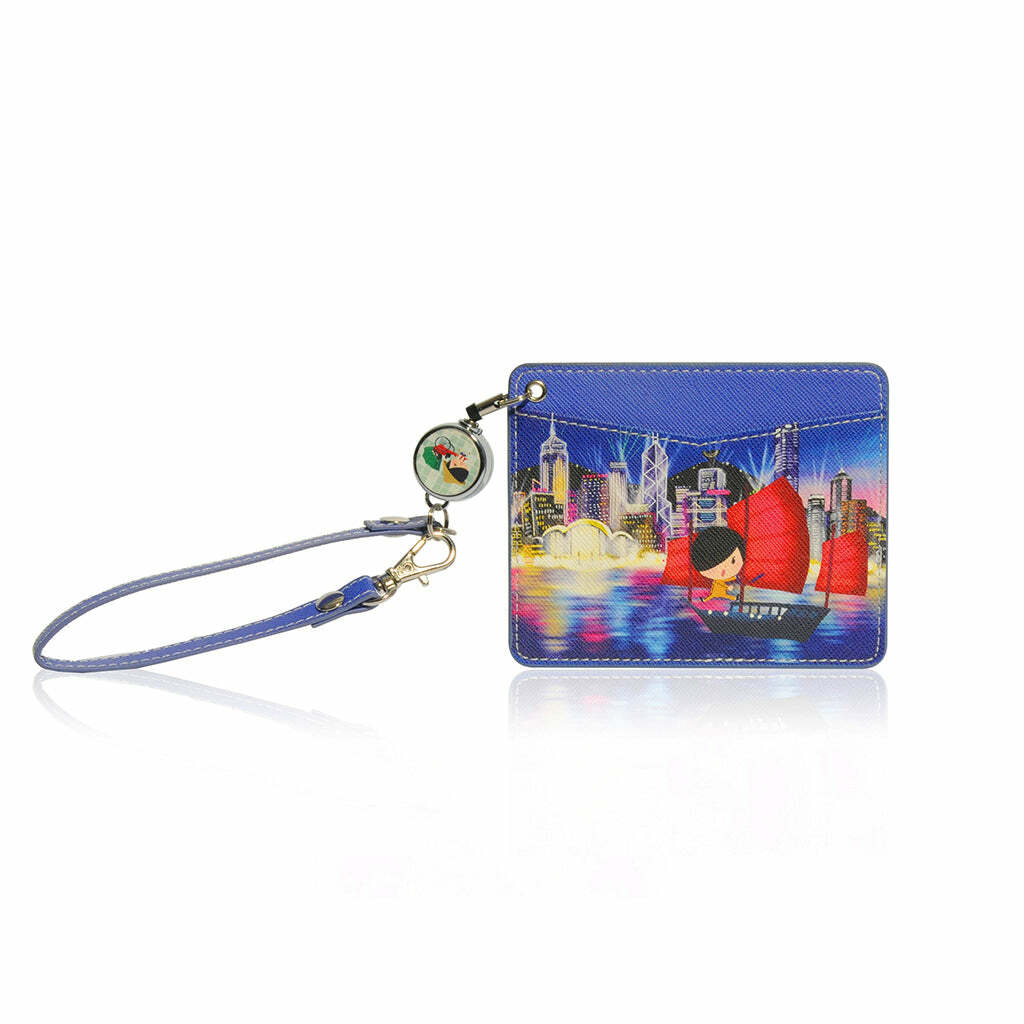 Little Lon x MONOCOZZI | Name Card Holder with Retractable Strap - Night