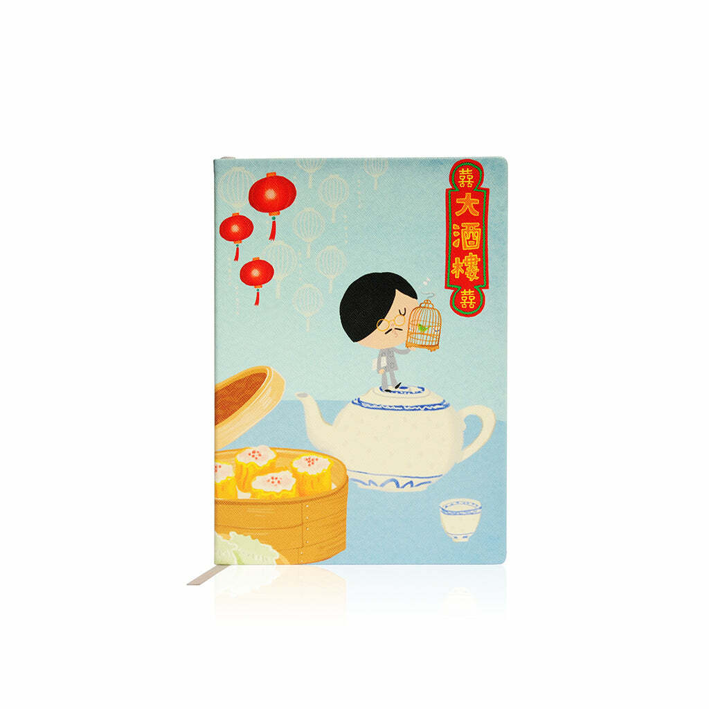 Little Lon x MONOCOZZI | Hard Cover A5 Notebook - Yum Cha
