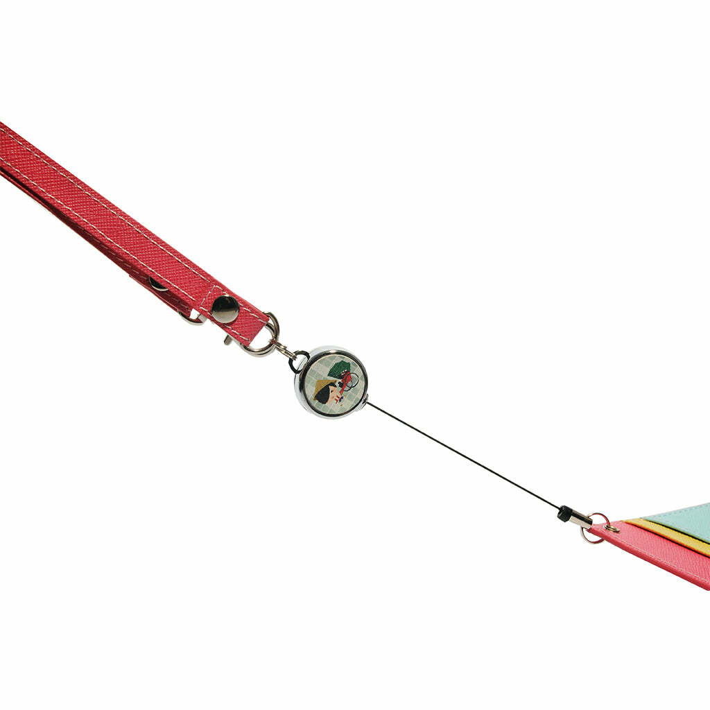 Little Lonx MONOCOZZI | Name Card Holder with Retractable Strap - Tram