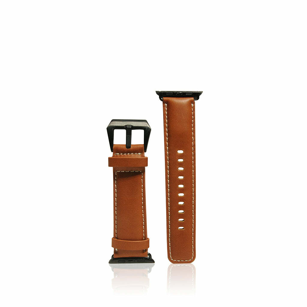 EXQUISITE | Vintage Leather Strap for Apple Watch 42/44mm - Tan