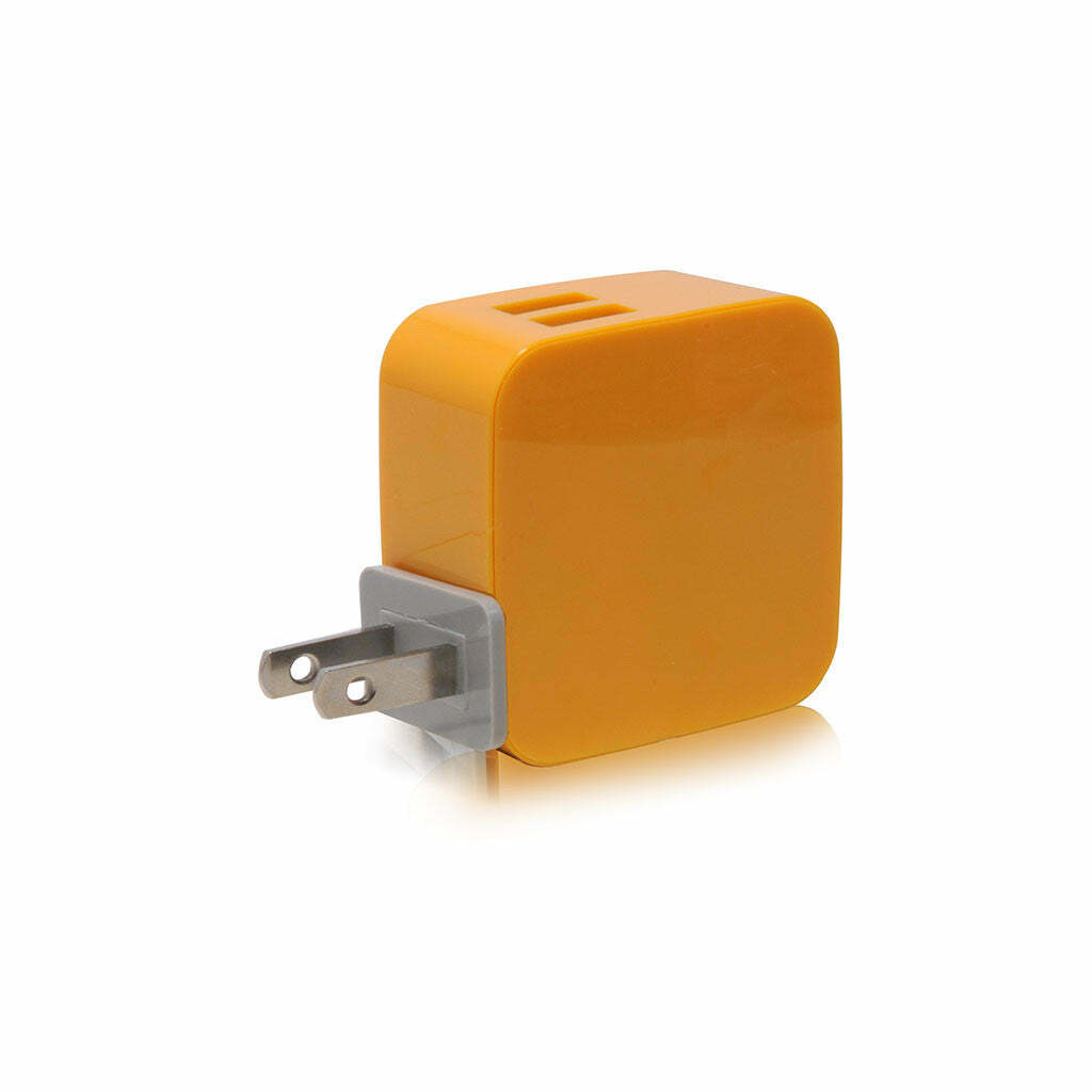SMIGHTY | 4.2A Dual USB Wall Charger with interchangeable multinational connectors - Yellow