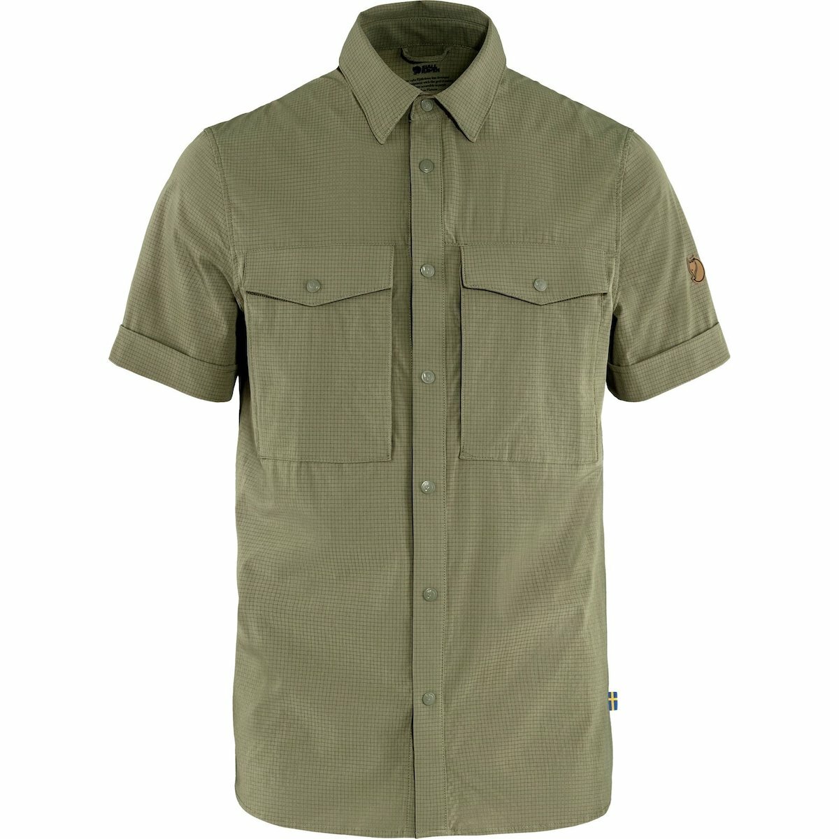 Fjallraven 瑞典北極狐 Abisko Trekking Shirt SS M 男款 彈性短袖襯衫 F87939-622 淺橄欖 [HappyOutdoor]