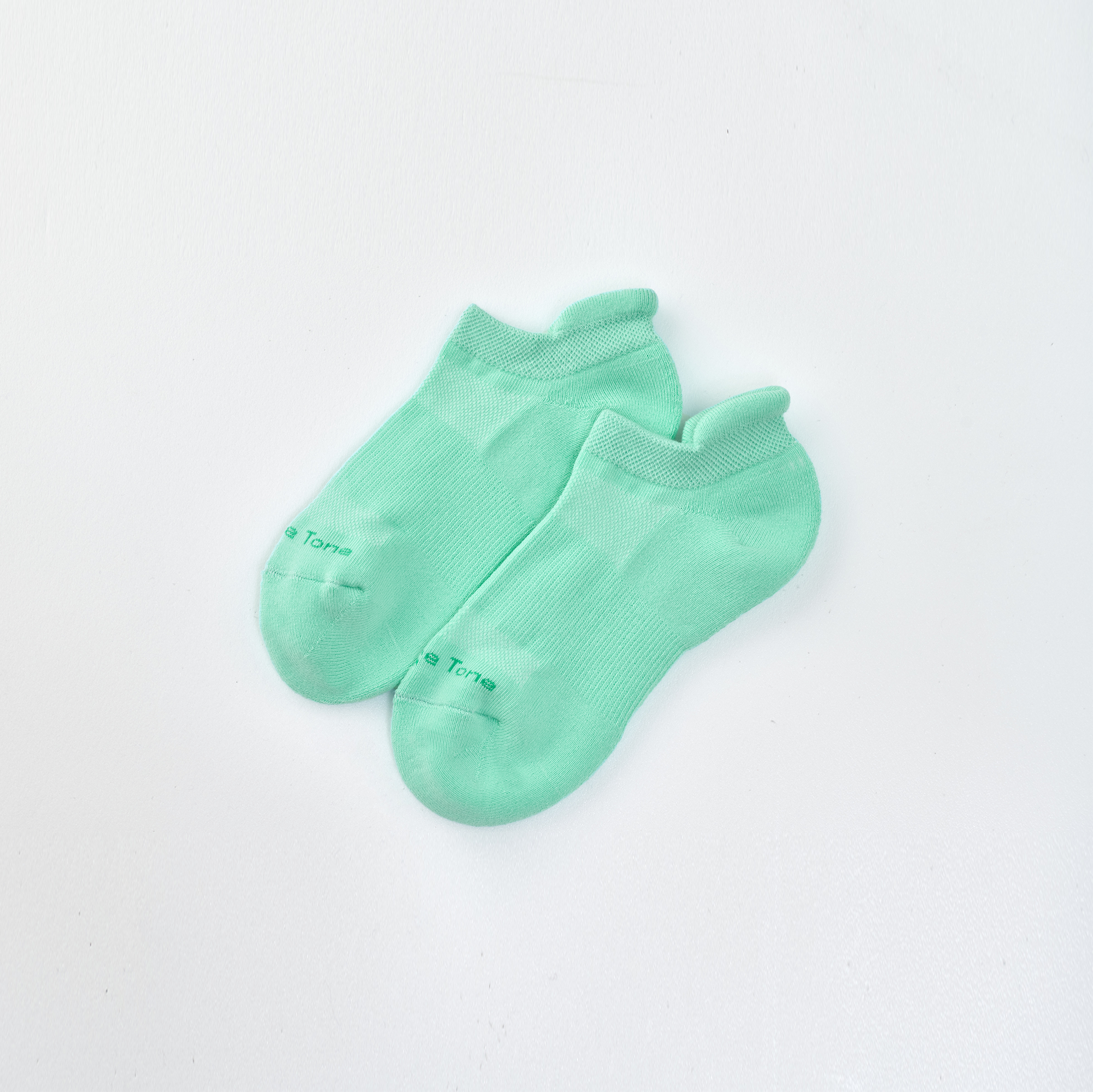 後枕透氣足弓踝襪〈湖水綠〉