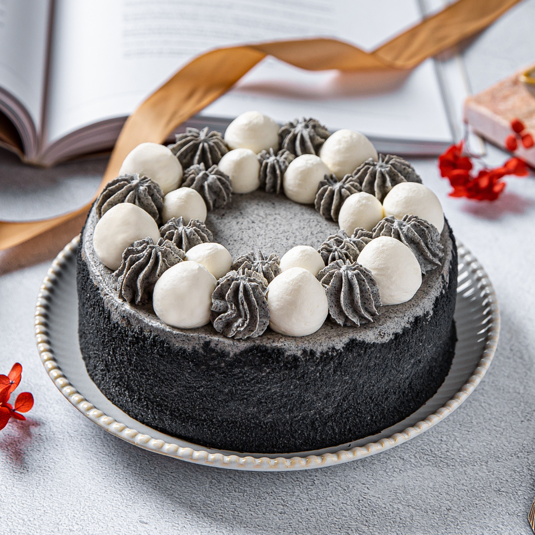 【米樂客】黑芝麻香緹蛋糕｜6吋｜添加日本膠原蛋白