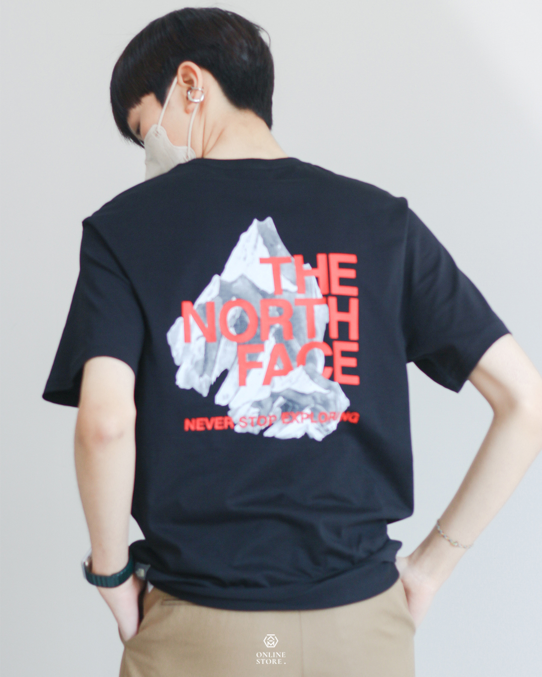 The North Face Mountain Shadow Tee 黑色T恤 (NF0A84XCKY41)