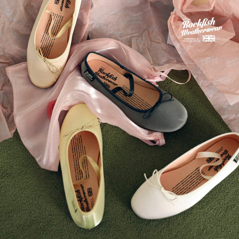 Rockfish Weatherwear Weasley Ribbon緞面MaryJane平底鞋 7色可選