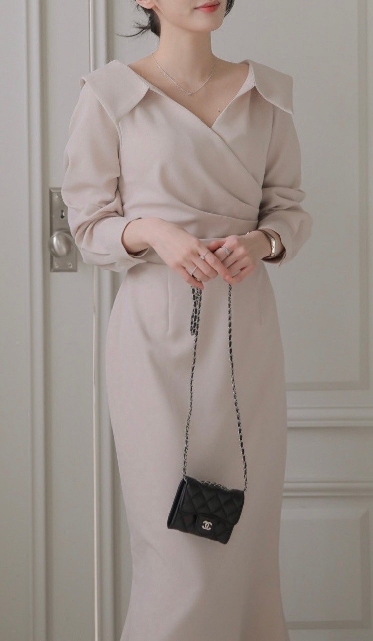 🚀當日出貨【🌸早春新品 】 Cora法式典雅魚尾長洋(2colors)