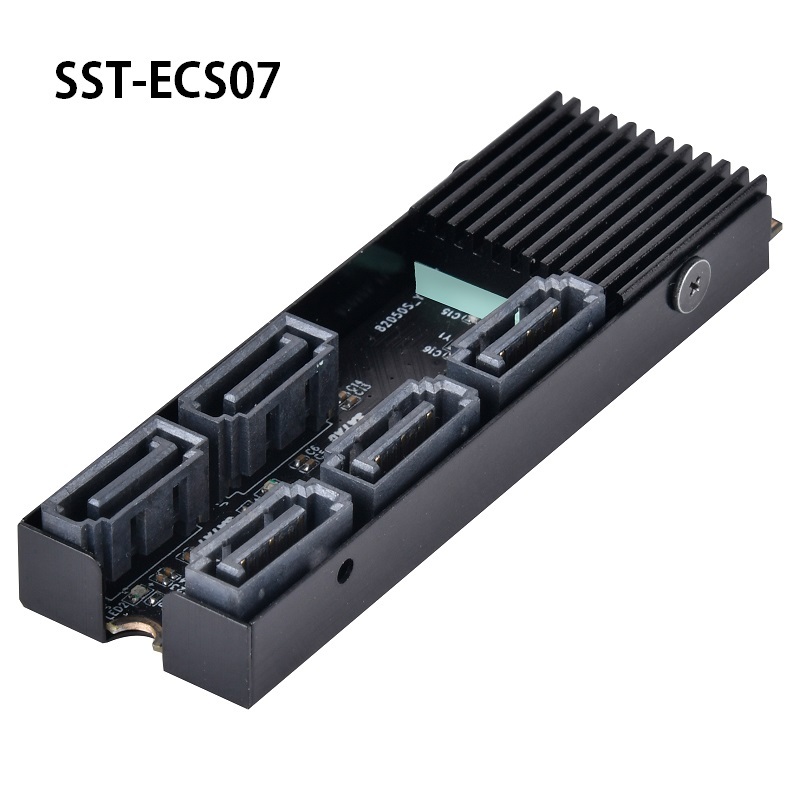 米特3C數位–SilverStone 銀欣 ECS07 5埠SATA M.2 PCIe 硬碟擴充卡/SST-ECS07
