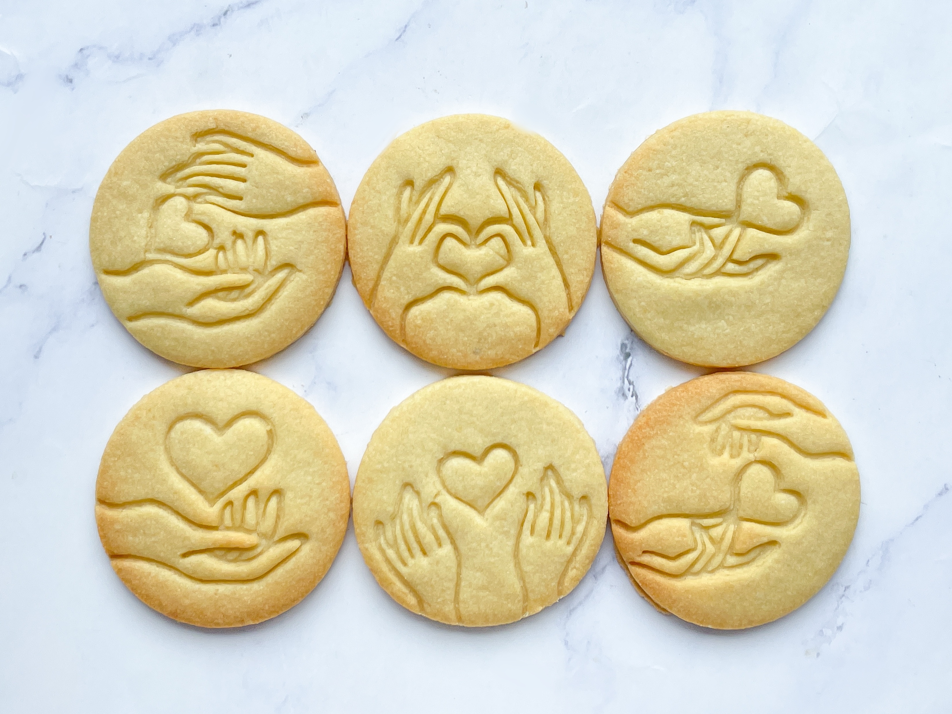 比心手勢印章曲奇