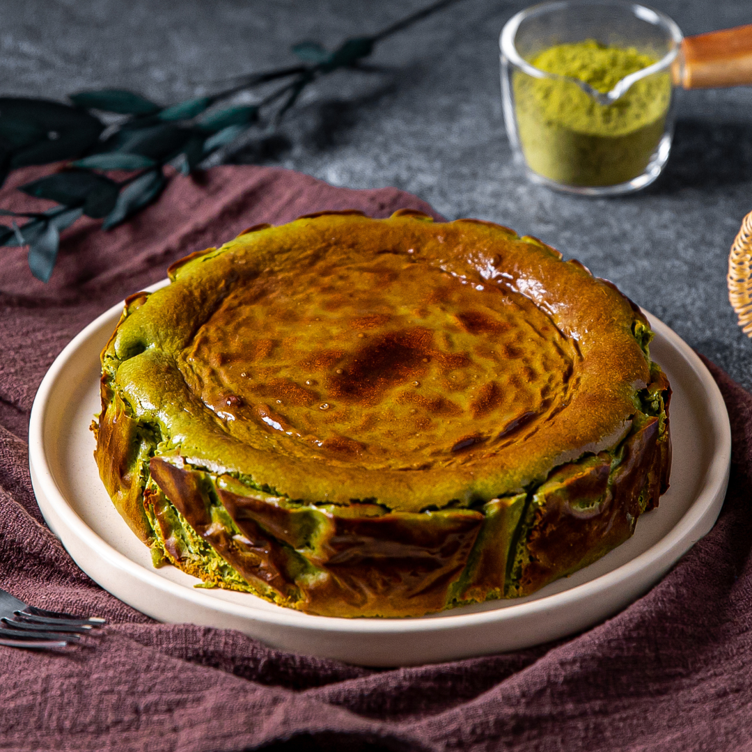 【米樂客】特濃抹茶巴斯克蛋糕｜6吋｜小山園抹茶、無麩質、低糖