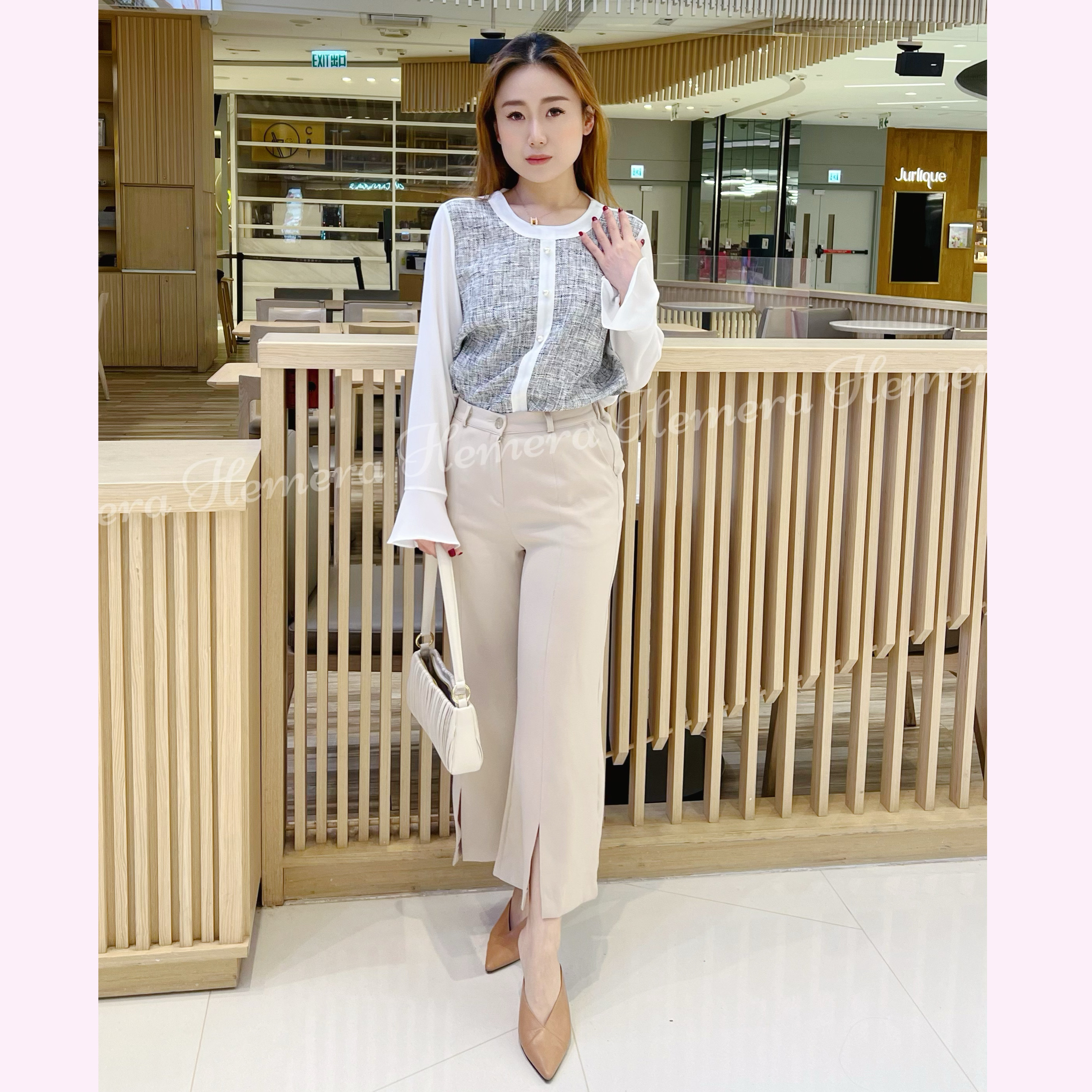 IN STOCK: TP23W0364 小香風喇叭手幅溫柔上身