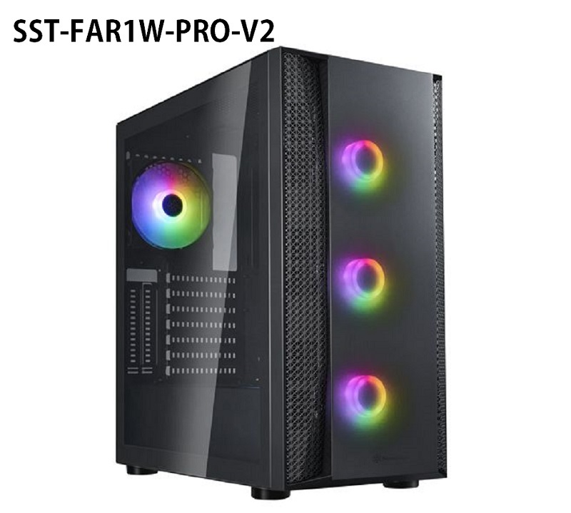 米特3C數位–SilverStone銀欣 FARA B1 PRO V2 ATX黑色機殼/SST-FAR1W-PRO-V2