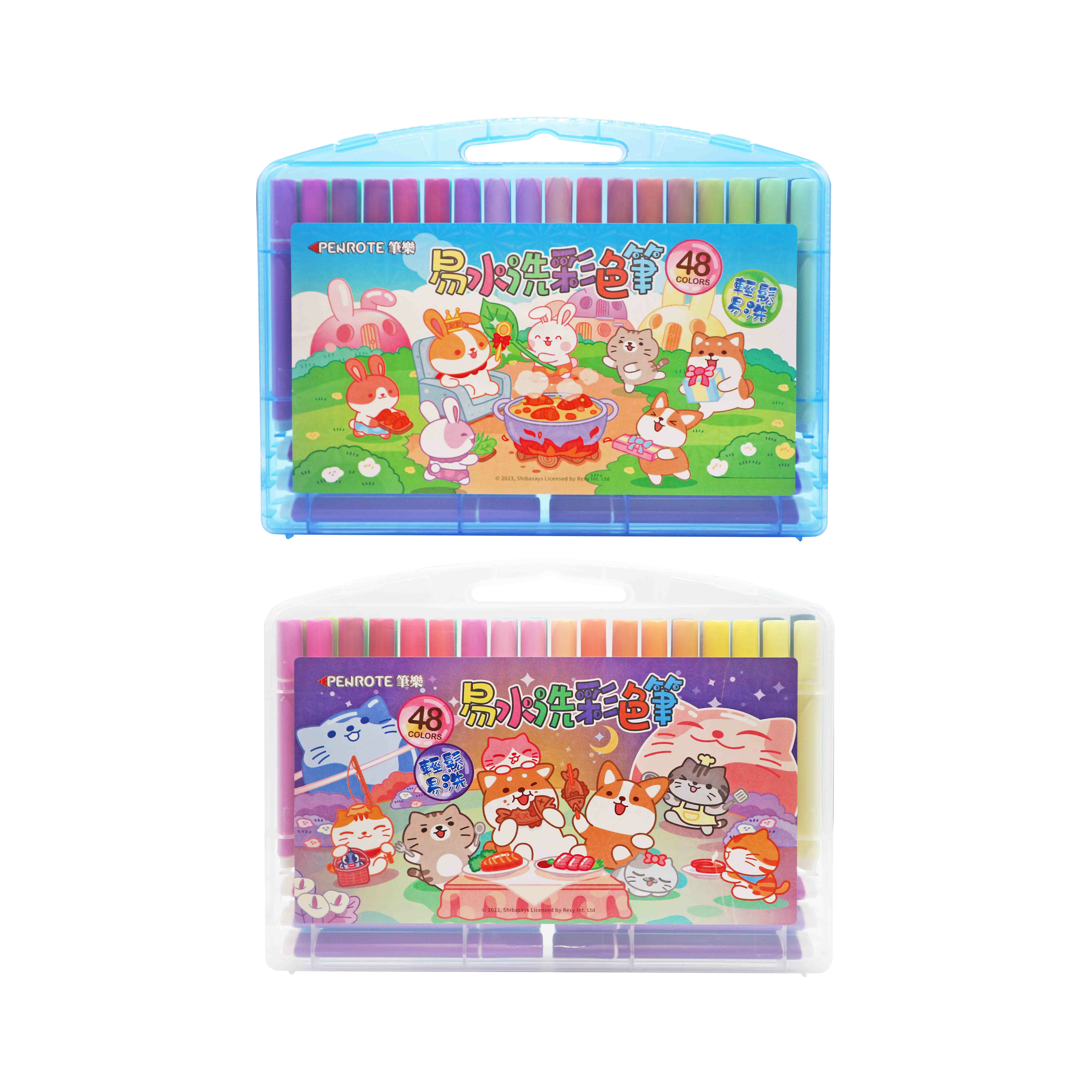 【PENROTE筆樂】柴語錄48色易水洗彩色筆