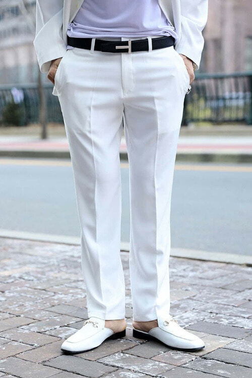 基本款彈性涼爽觸感西裝褲