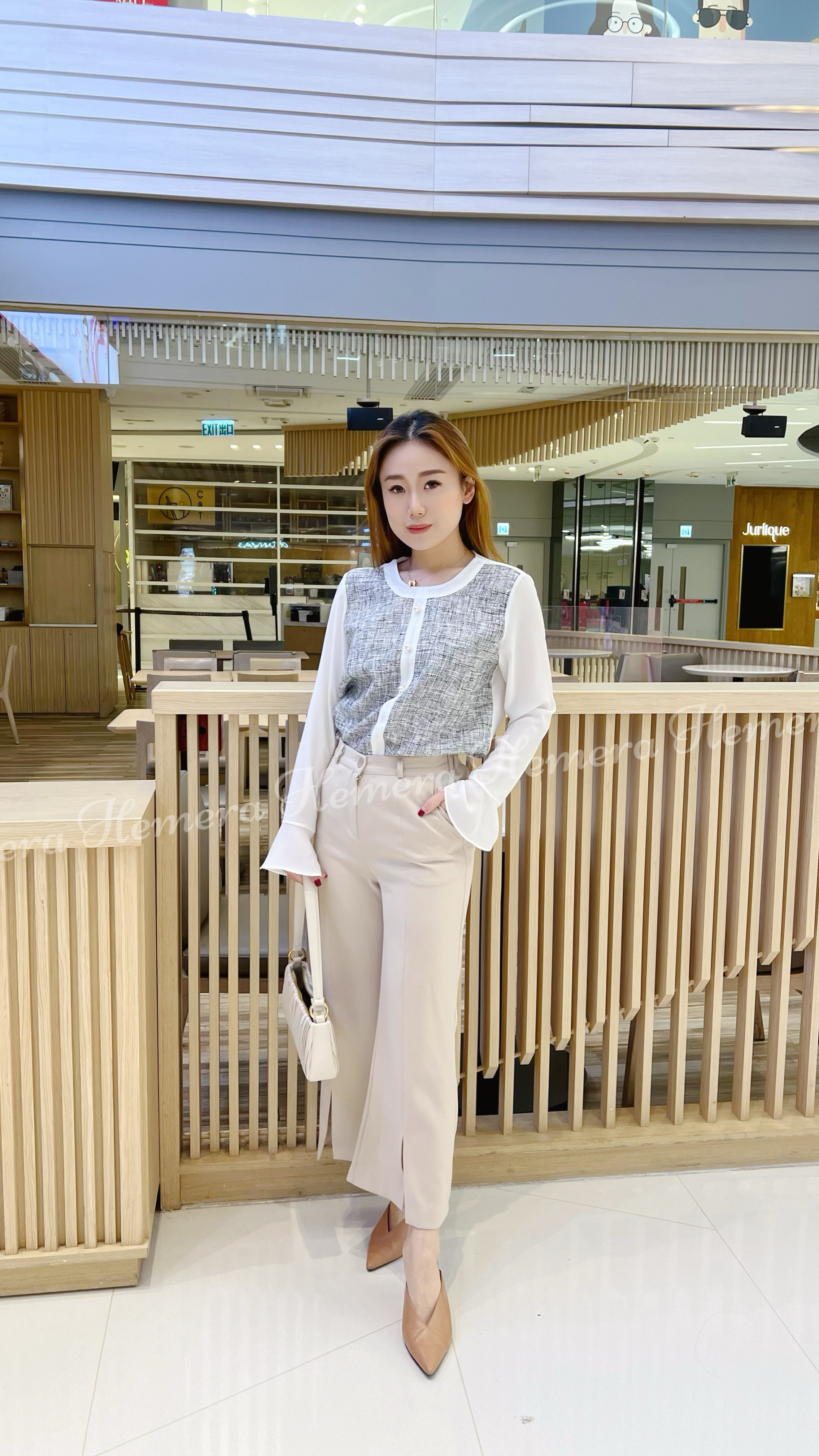 IN STOCK: TP23W0364 小香風喇叭手幅溫柔上身