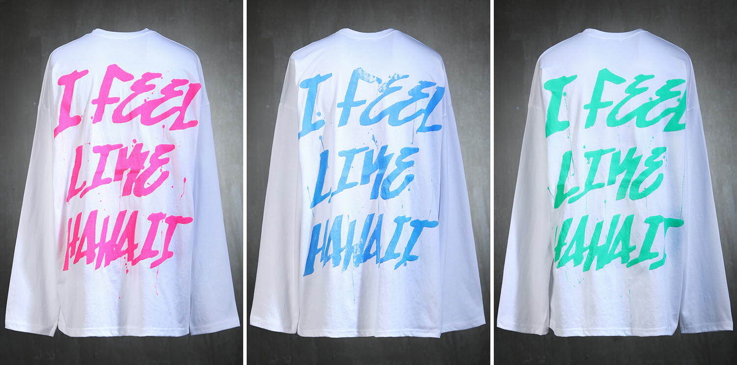 夏威夷手繪長袖T恤