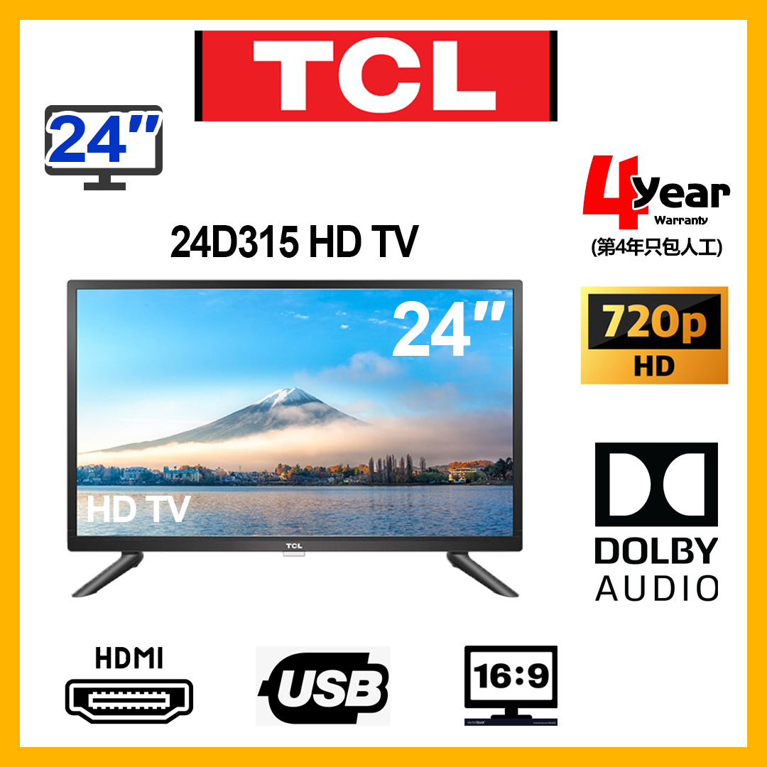 TCL 24" D315 Series HD TV 24D315