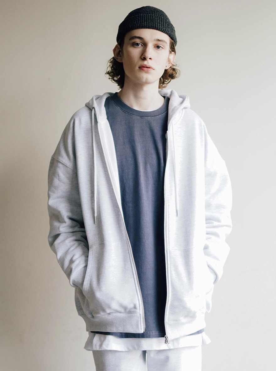 <預購> 韓國fp142 無刷毛高磅純棉雙拉鍊連帽外套