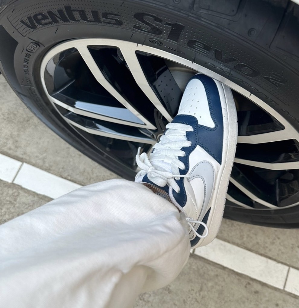 Nike Court Borough Low 2 'White Signal Blue' 小黑曜石(BQ5448121)